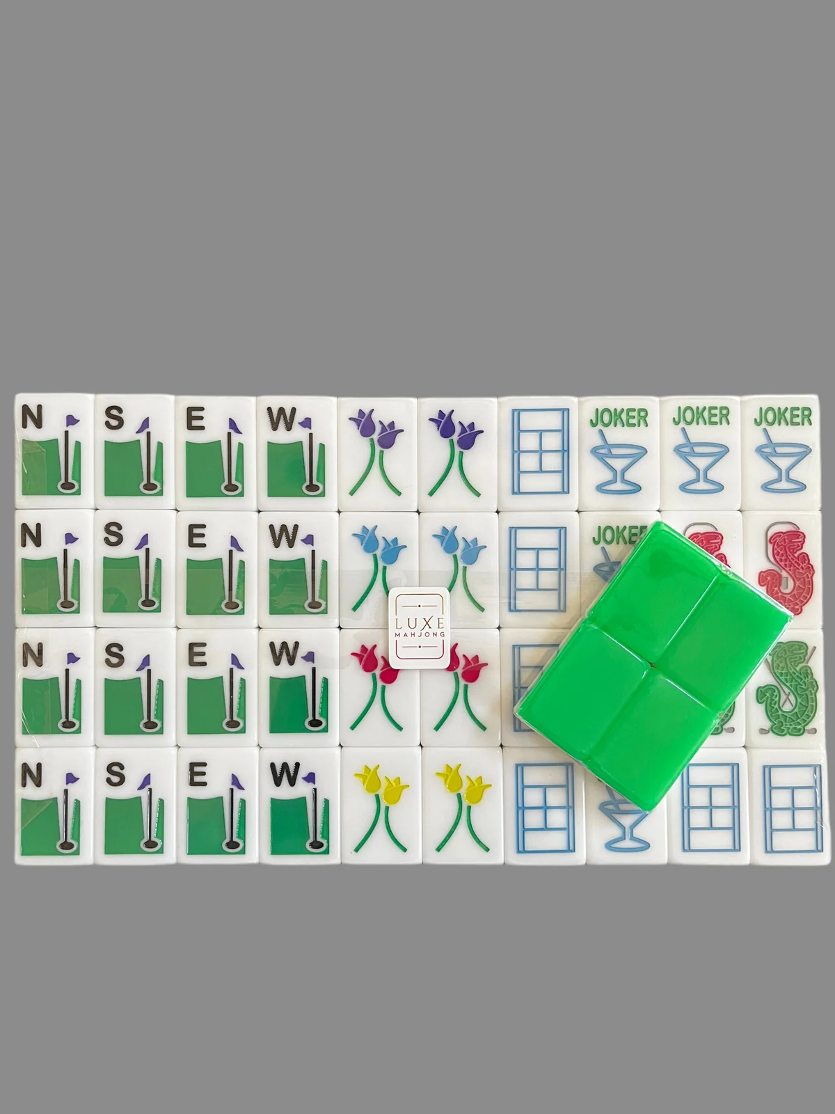 Blank Tiles (Green Backs) - Set of (4)