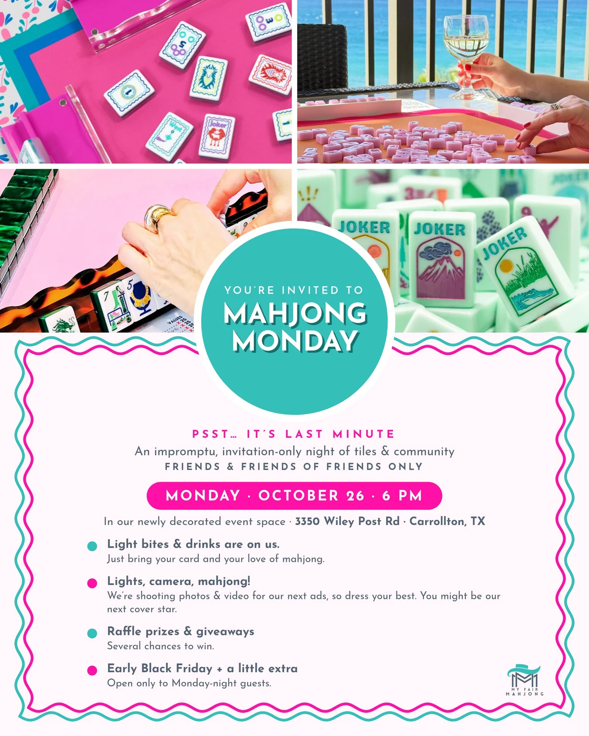 MAHJONG MONDAY | Invitation-Only Tiles & Community Night (Mon, Oct 26, 6pm)