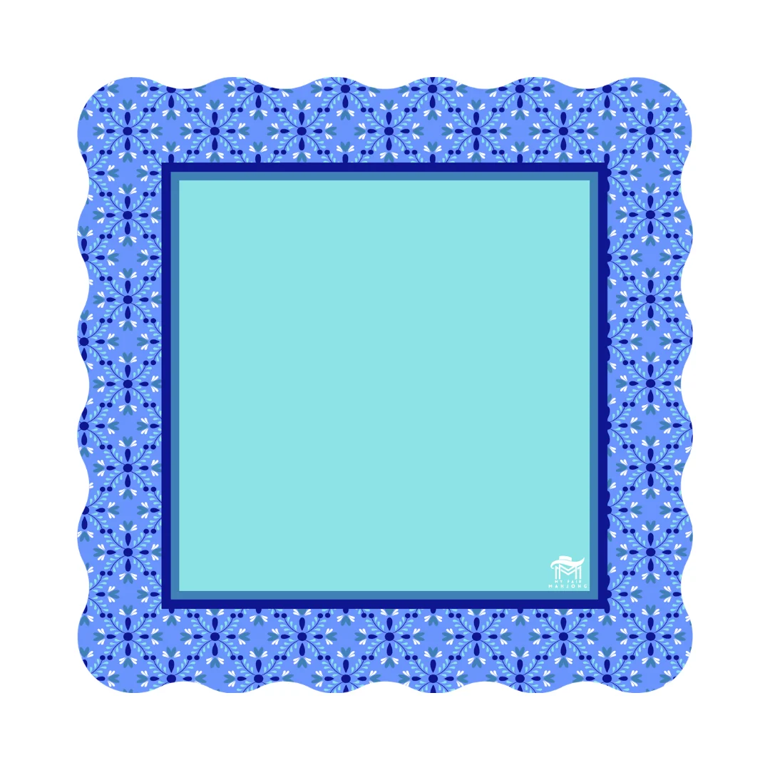 MAHJONG MAT  |  Garden Party  |  Bluebell  |  31" x 31"