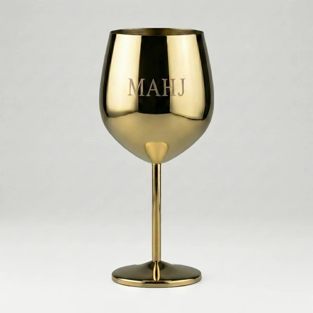 Gold Mahj Wine Glass
