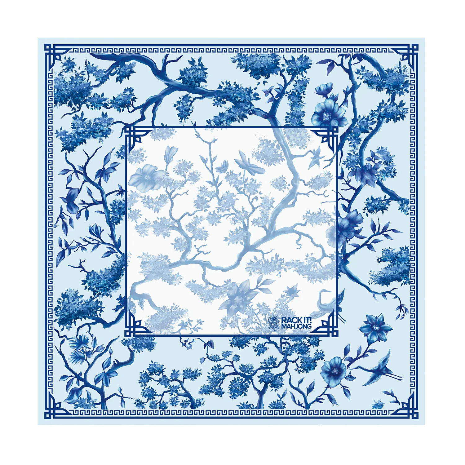 Chinoiserie Bleu Mahjong Mat