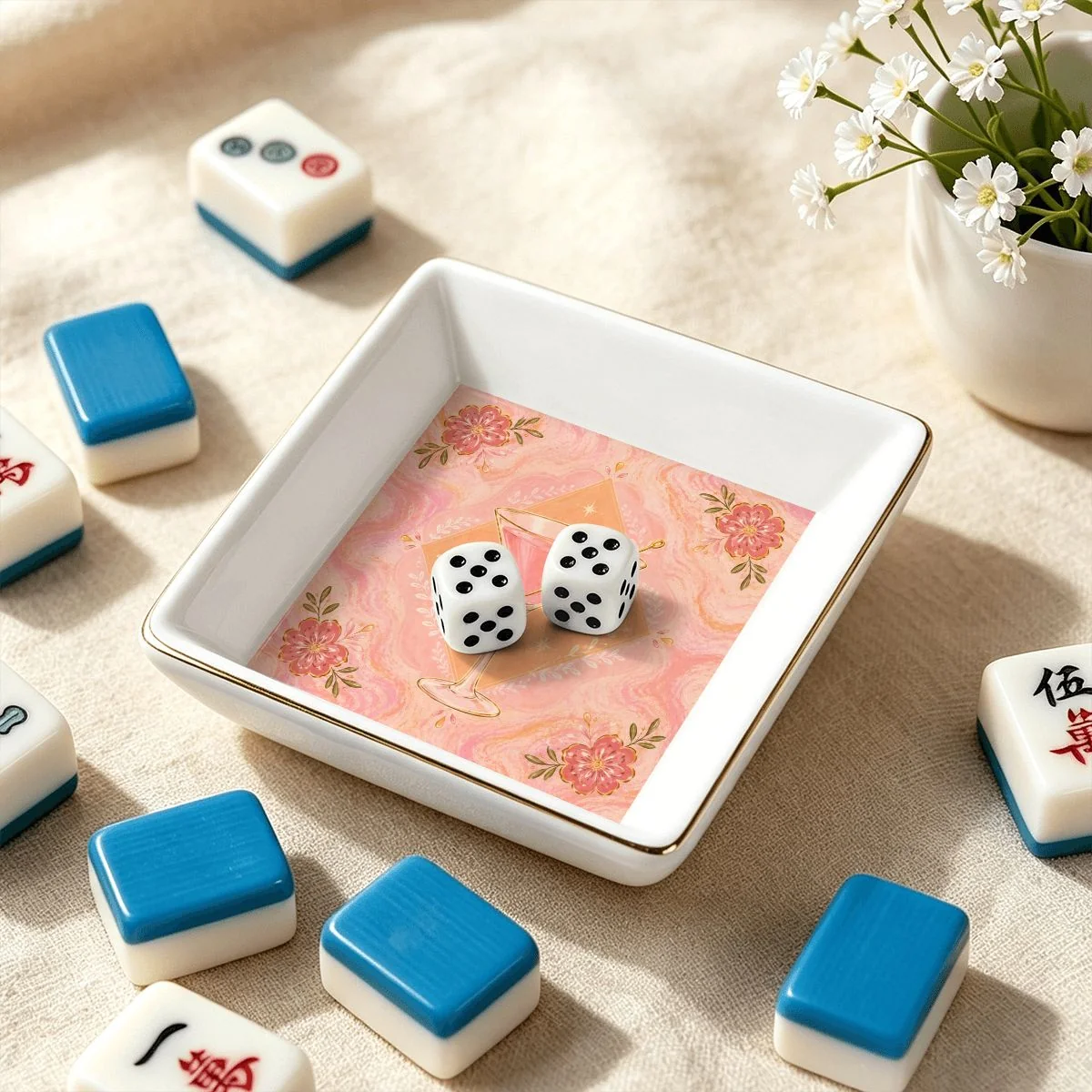 Martini Mahjong Dice Tray
