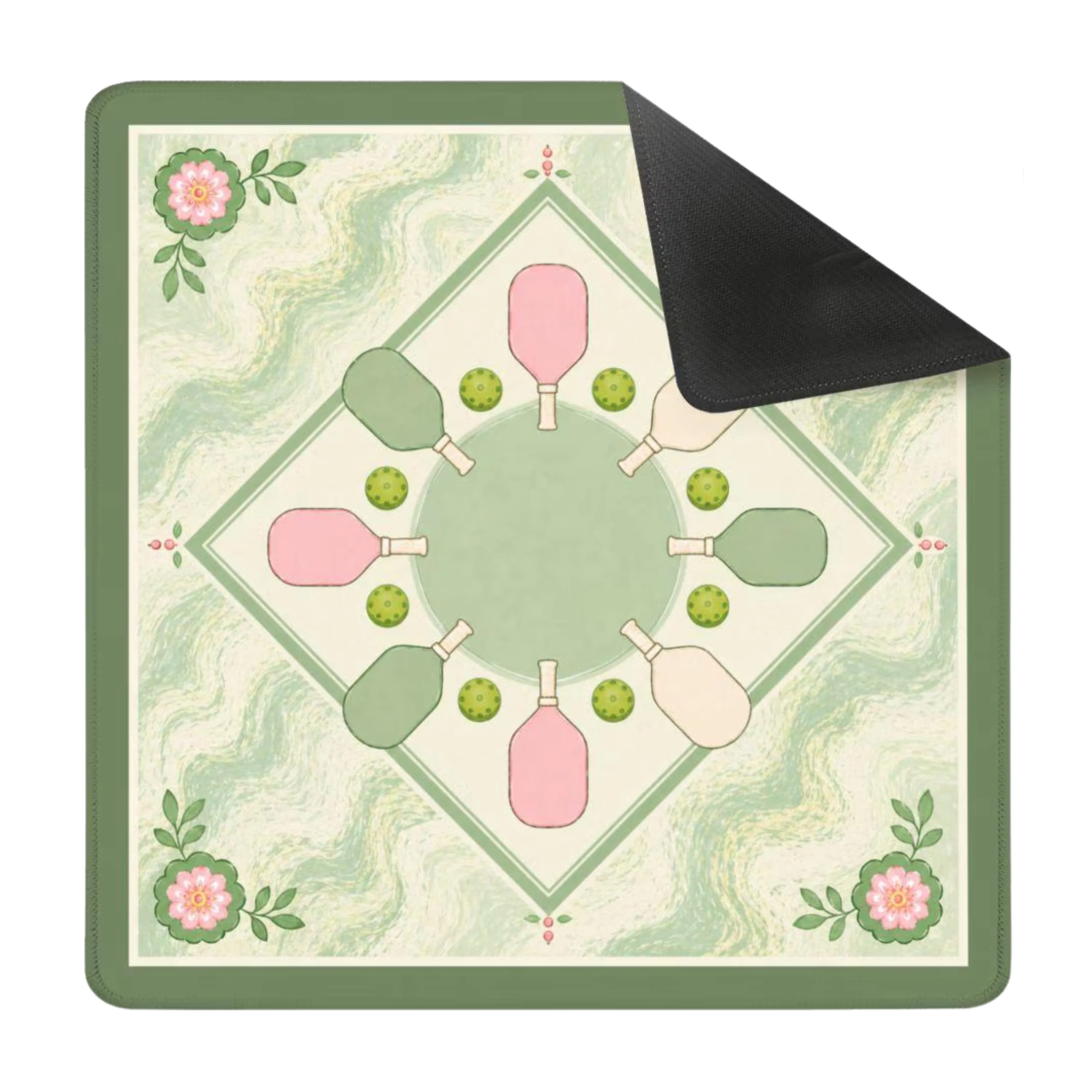 Mahjong Mat - Green Pickleball Mahjong Mat