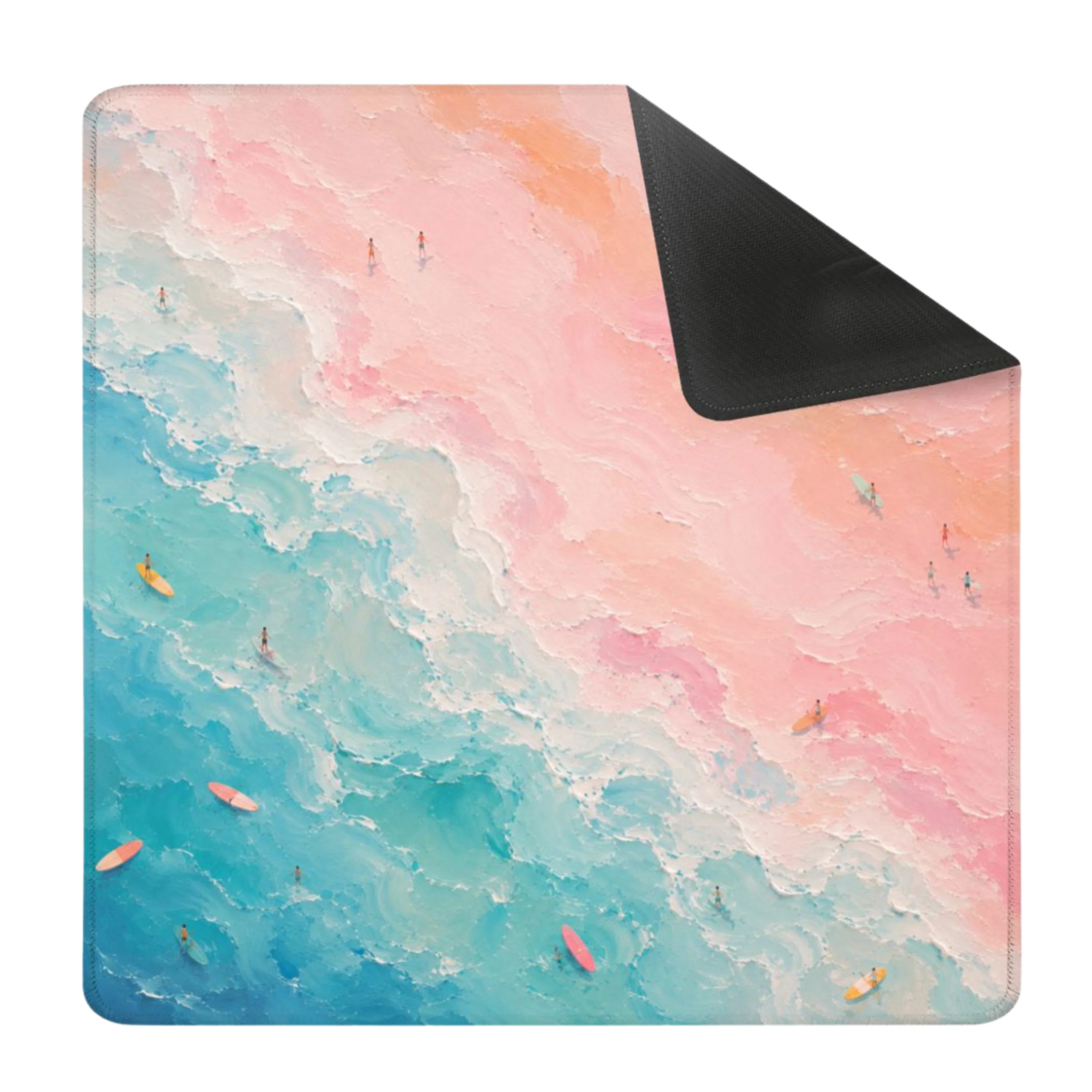 Pastel Coastal Beach Mahjong Mat (Ship Rolled up)
