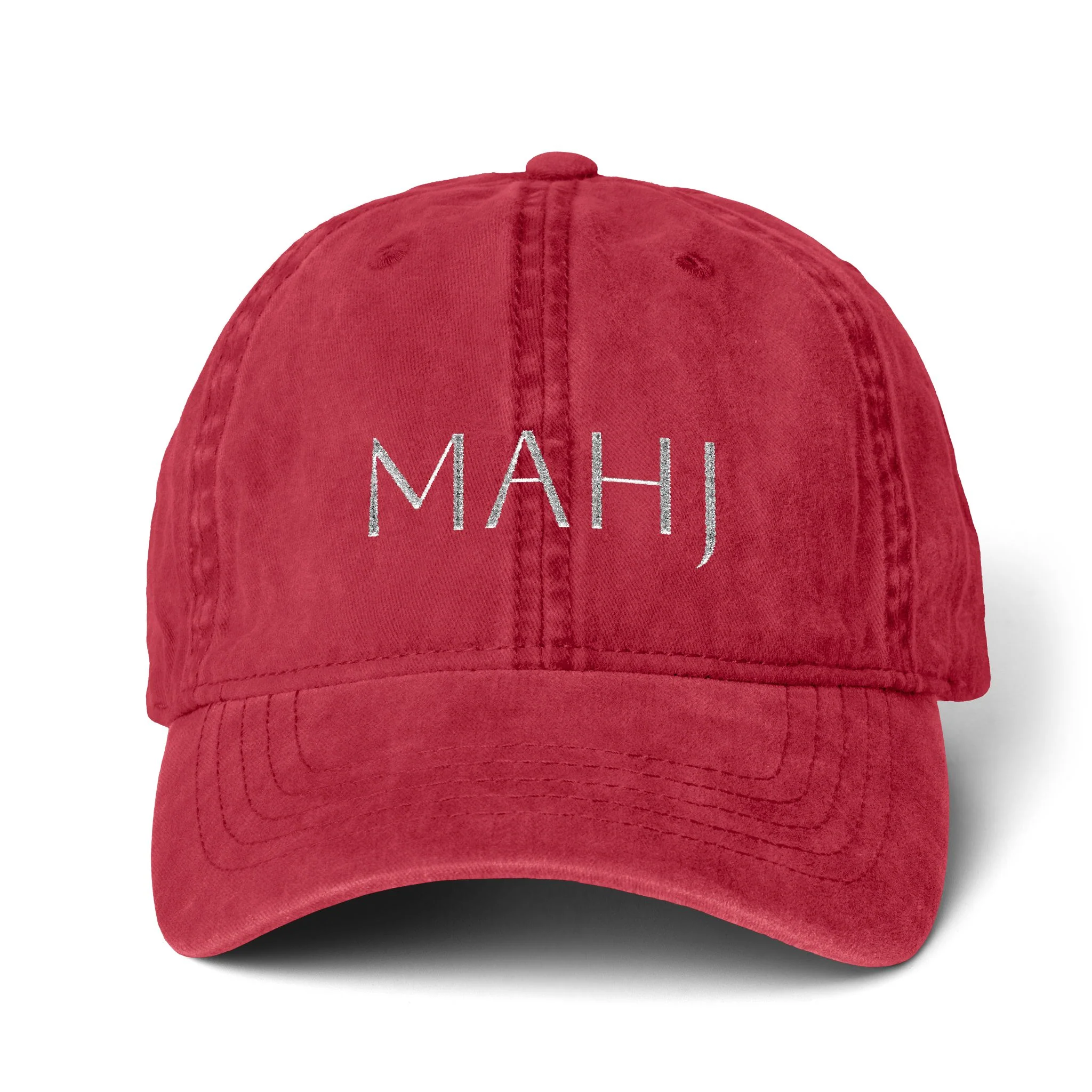 Mahj Pigment-Dyed Cap with Fashion Undervisor (Embroidery)