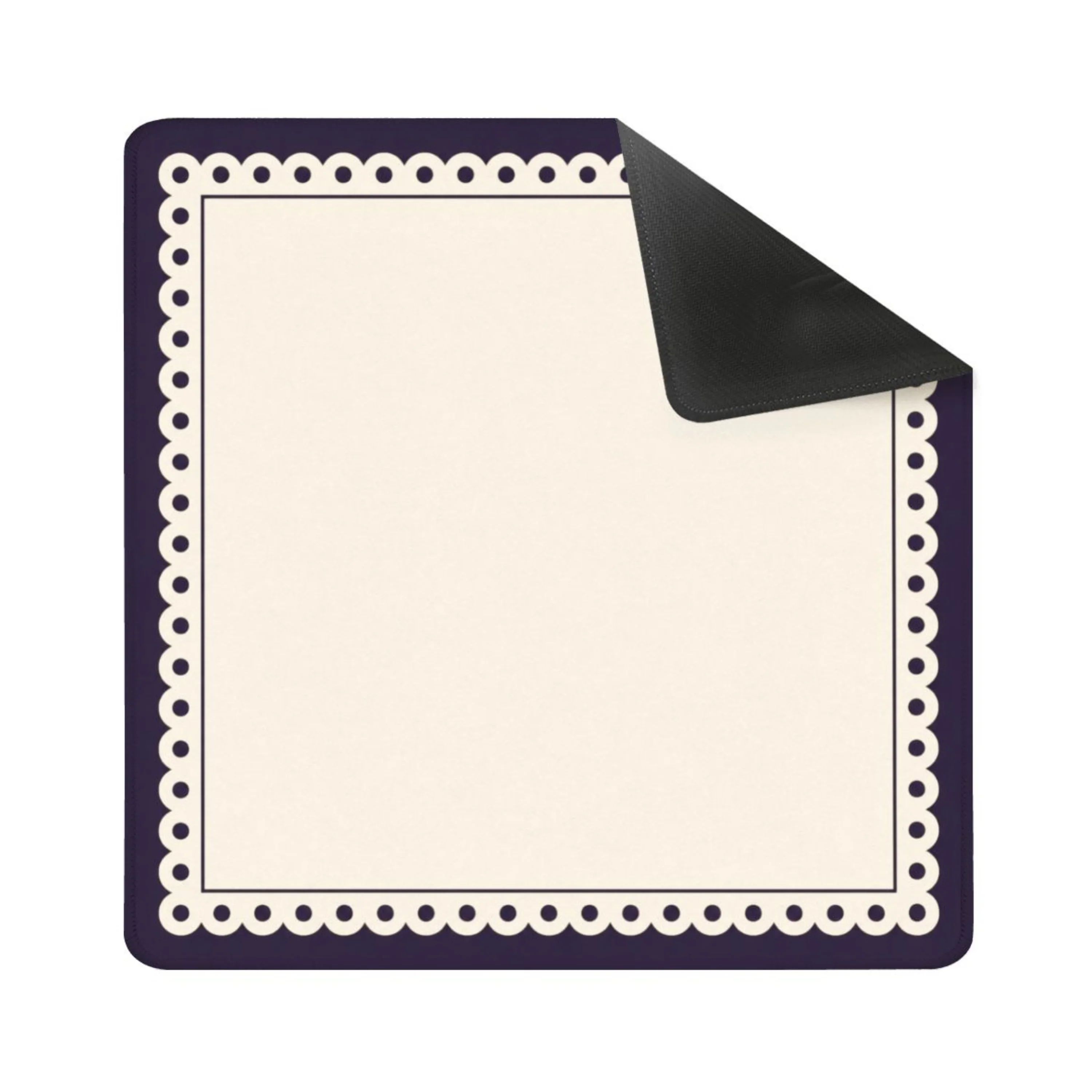 Minimalist Plum Scallop Mahjong Mat (Ship Rolled up)