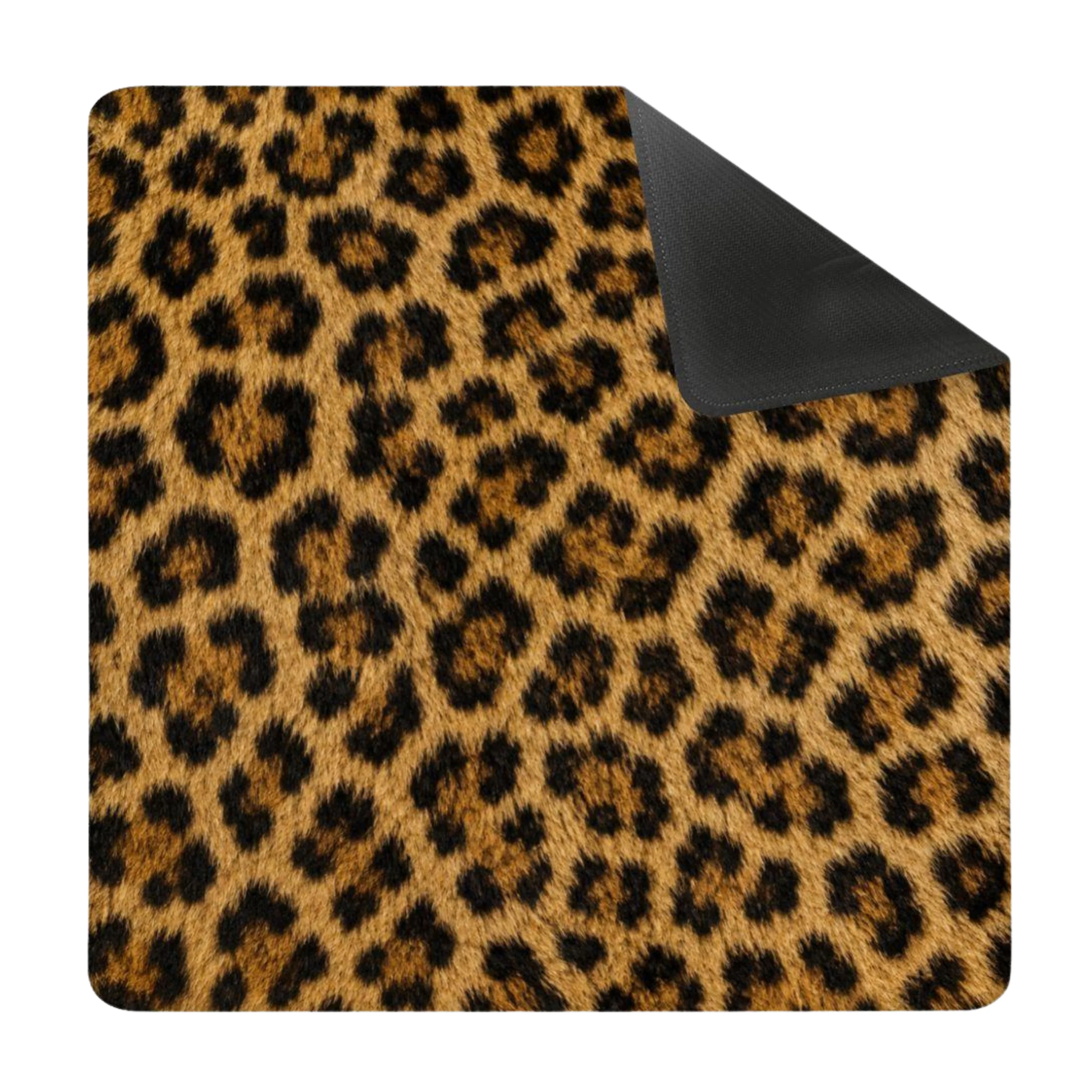 Mahjong Mat - Leopard Print Mahjong Mat | Non-Slip Game Night Table Decor (31.5x31.5 Inch)