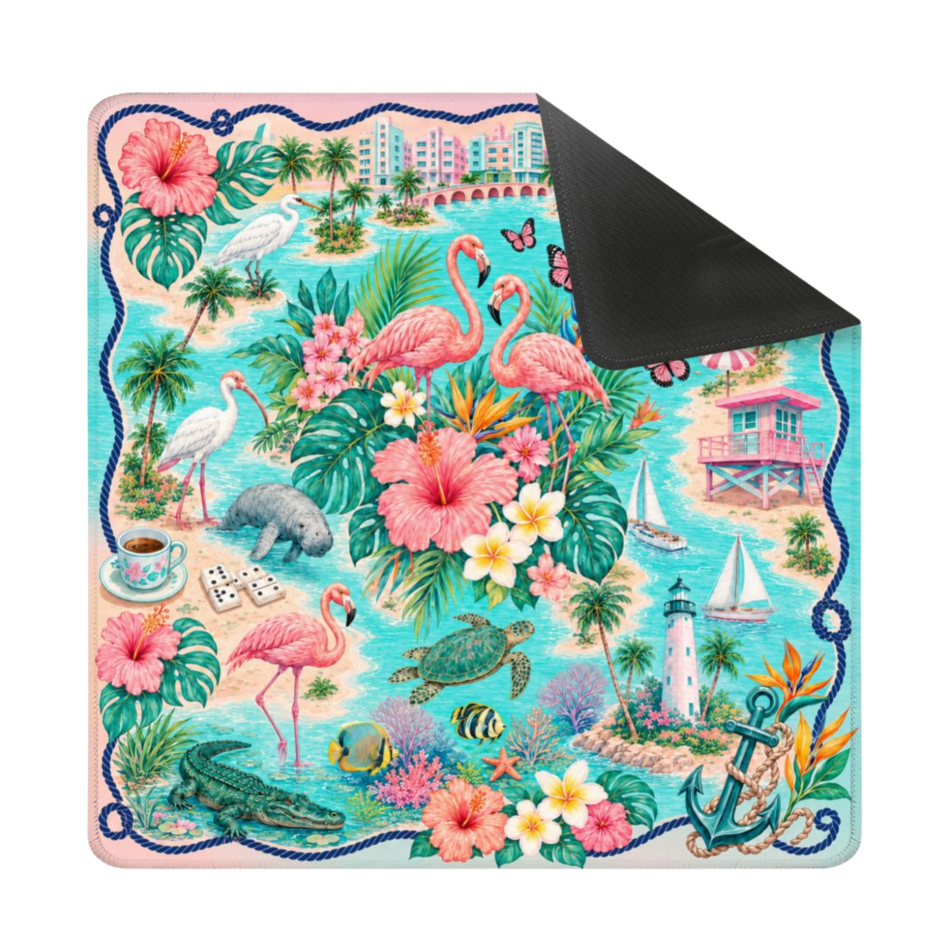 Mahjong Mat - Miami Beach Vibes