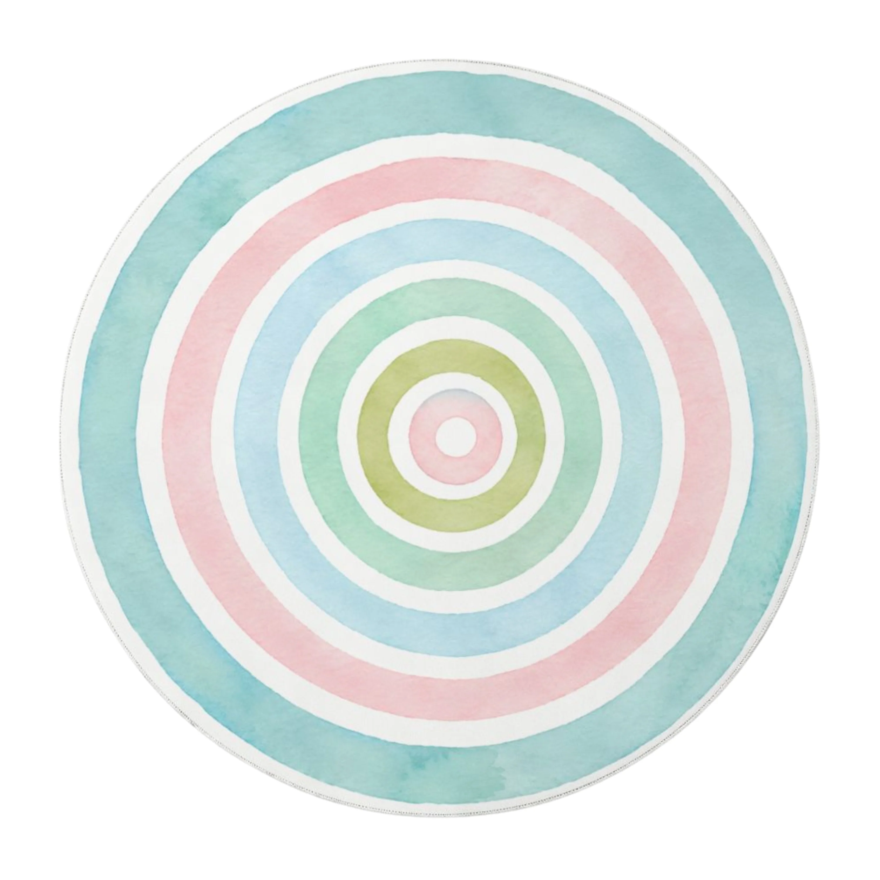Round Mahjong Mat - Pastel Rainbow Round Mahjong Mat