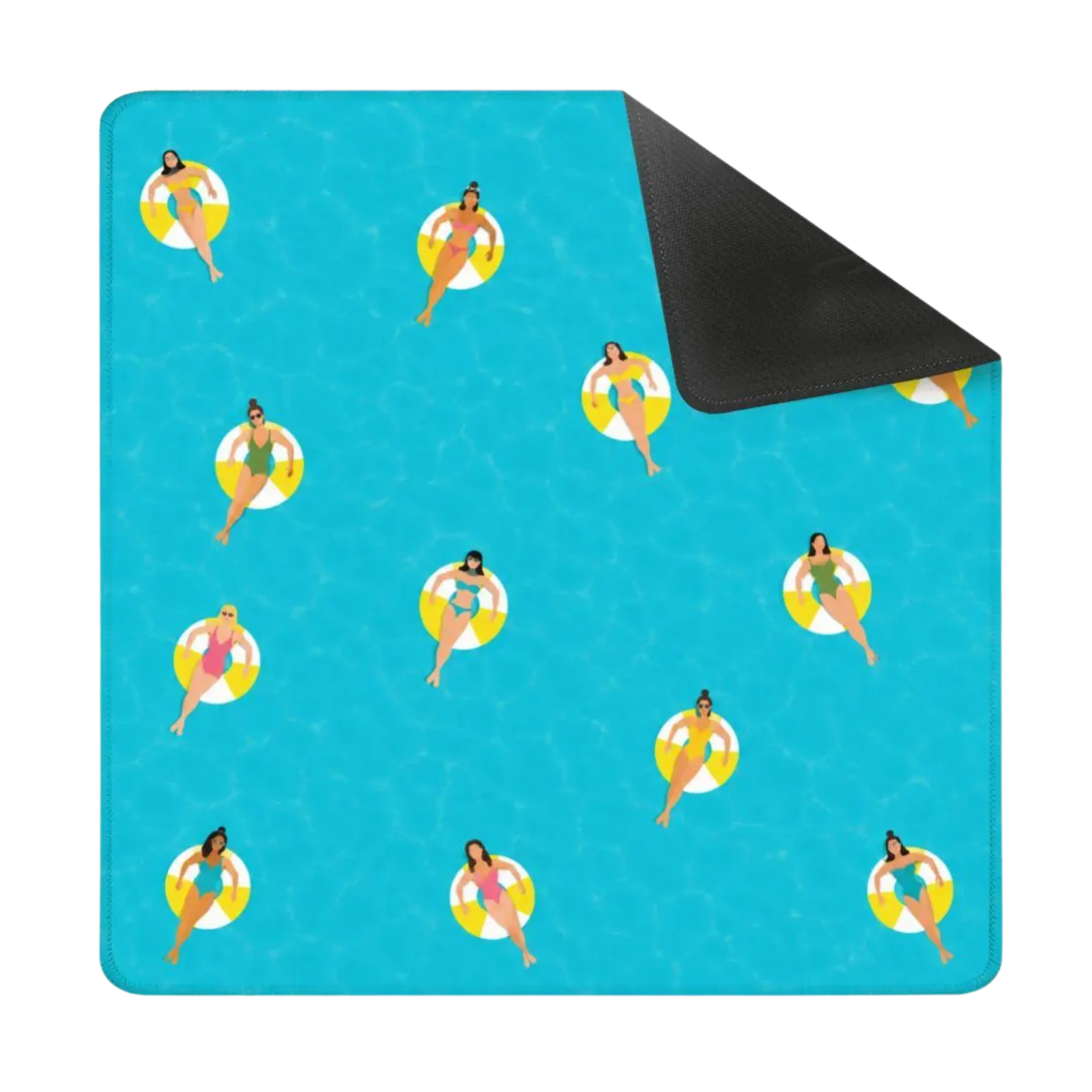 Mahjong Mat - Blue Pool Float Mahjong Mat Summer Pool Party Mahjong Game Mat