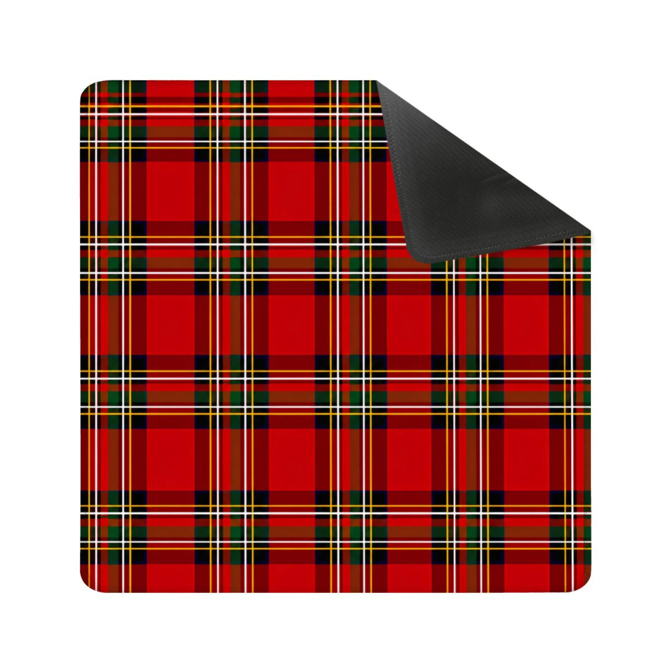 Classic Red Tartan Mahjong Mat (Ship Rolled up)