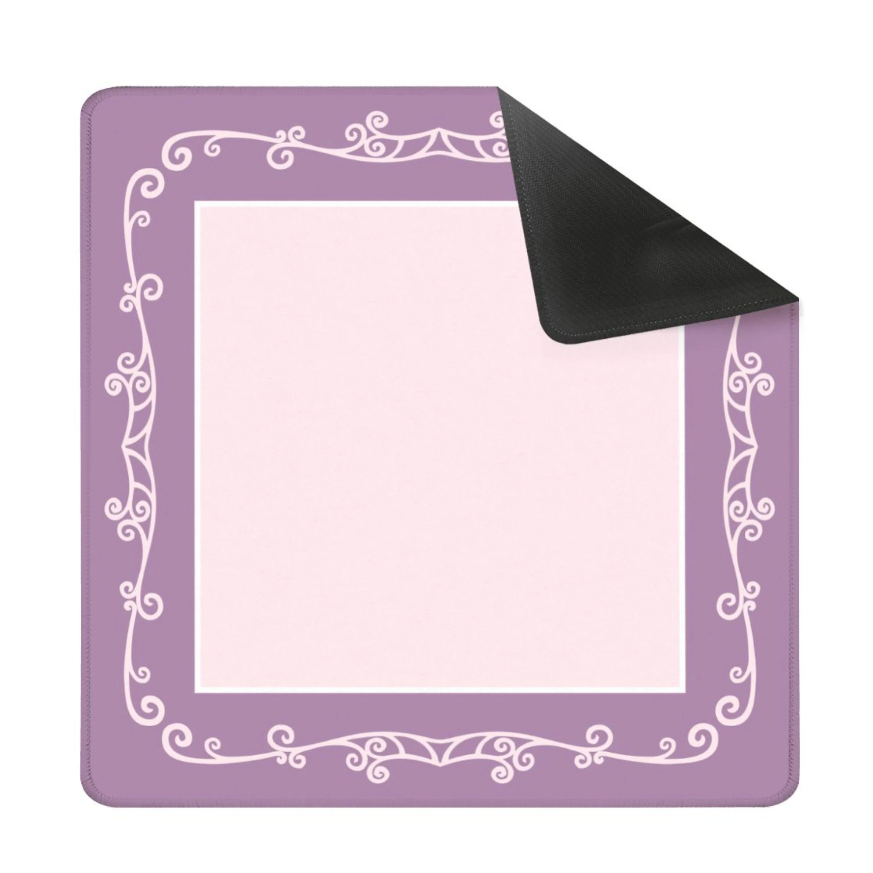 Minimalist Lavender Scroll Mahjong Mat 31.5"x31.5" (Ship Rolled up)
