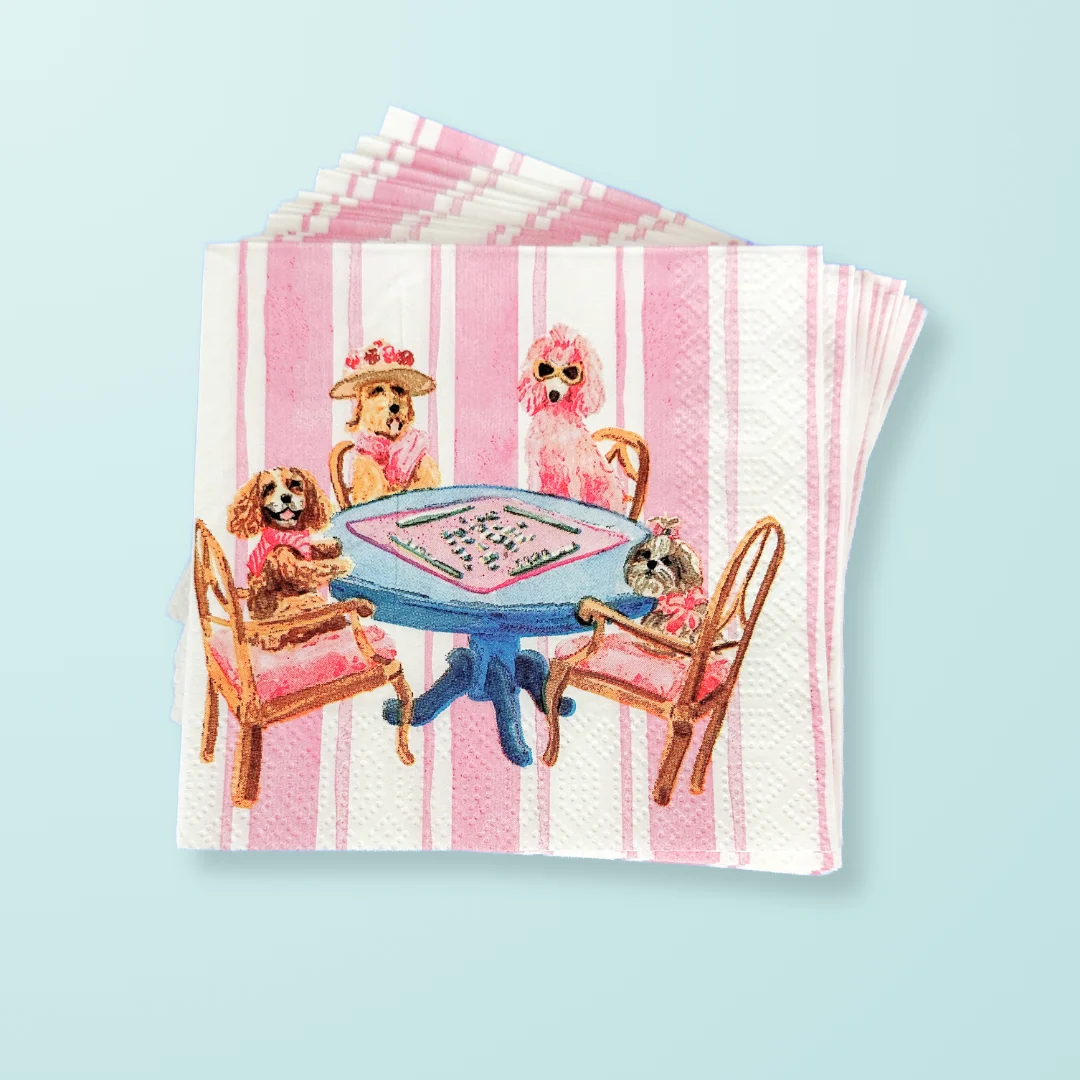 Dogs Playing Mahjong