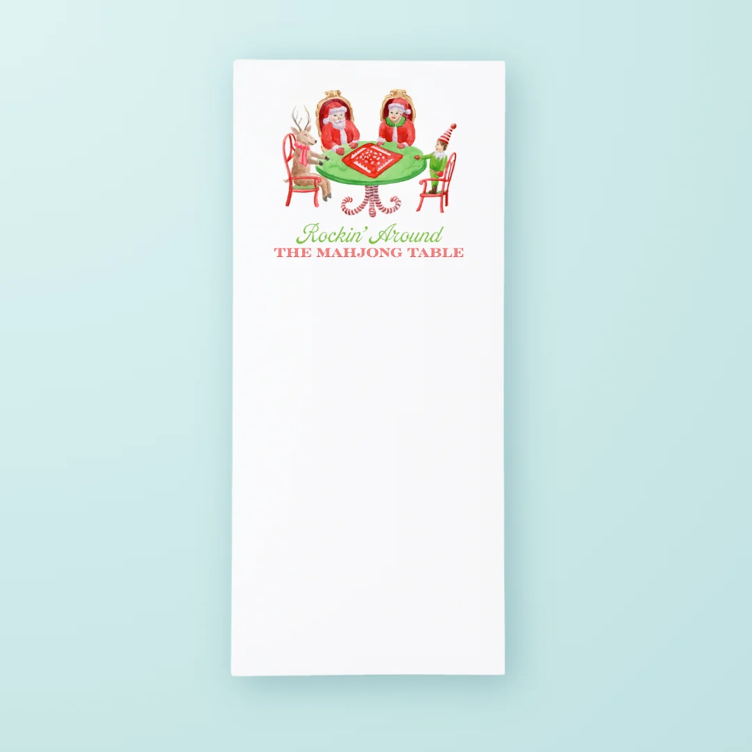 Christmas Mahjong List Pad