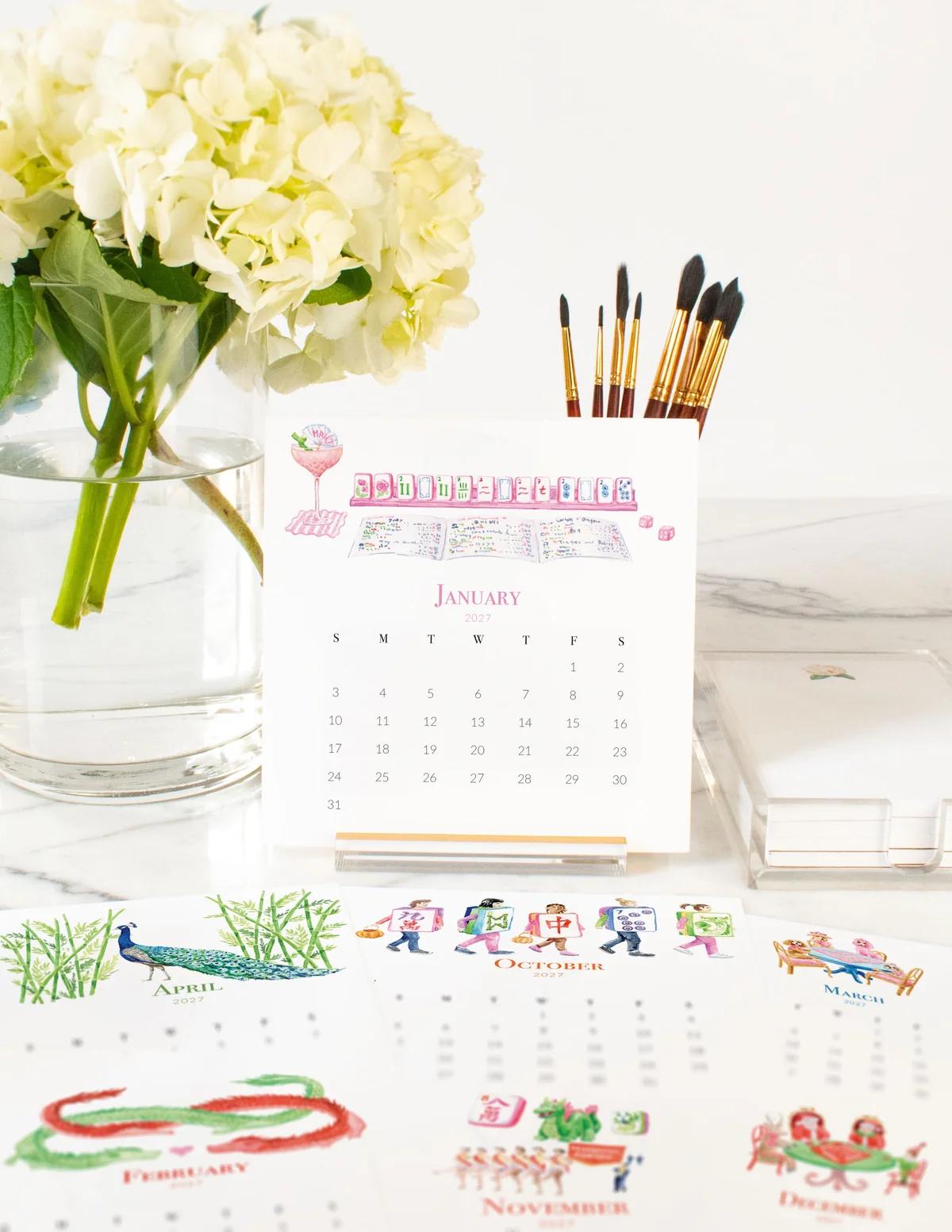 2027 Calendar | MAHJONG EDITION