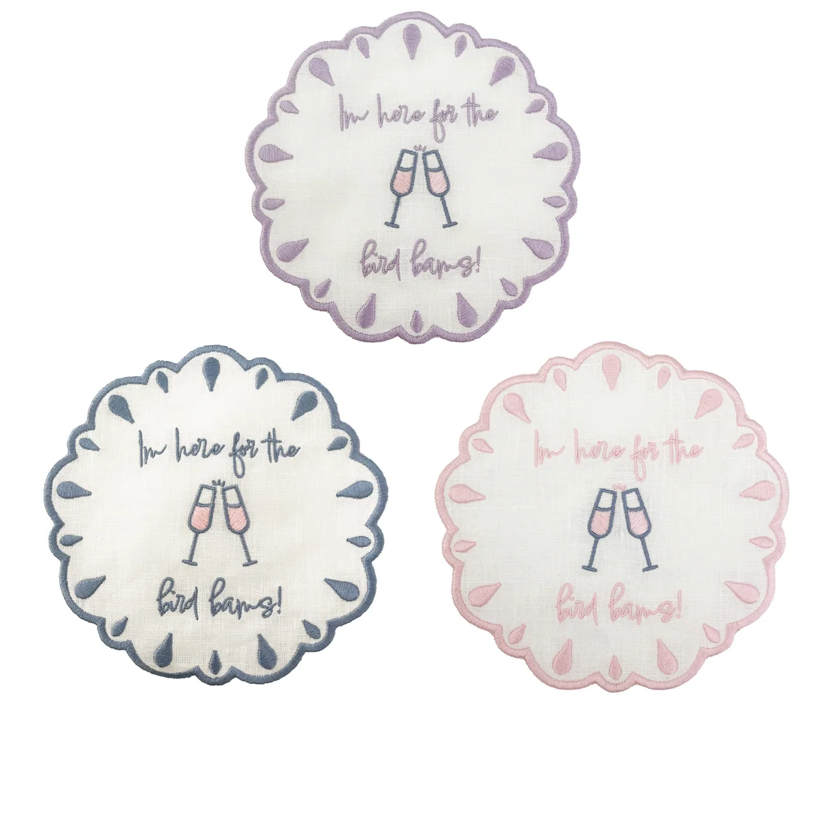 "I'm Here For The Bird Bams" Mahjong Linen Napkins