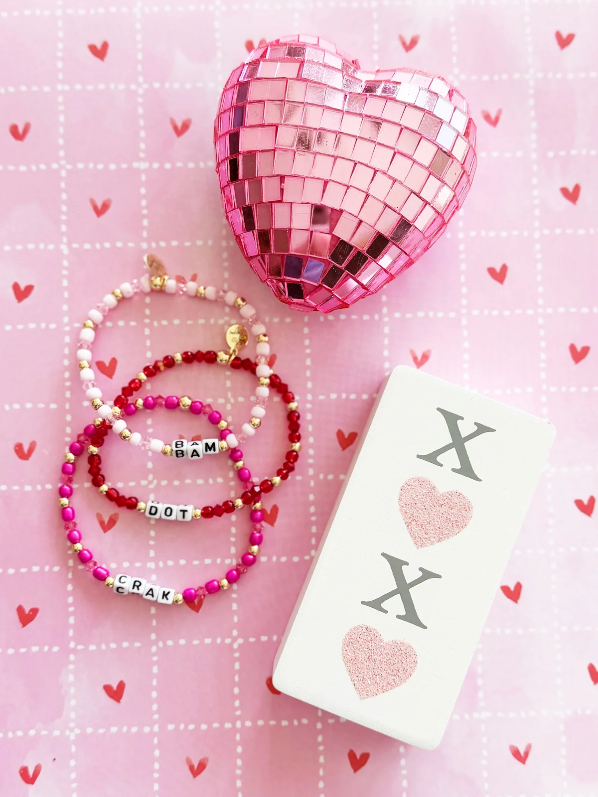 Valentine's Mahjong  Bracelet Set