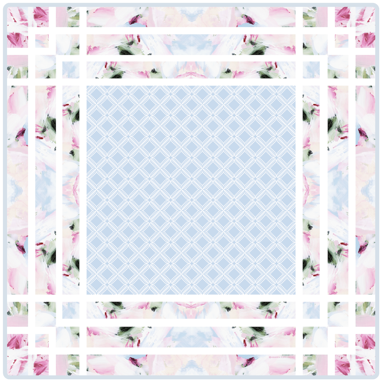 Blue Willow Mahjong Mat