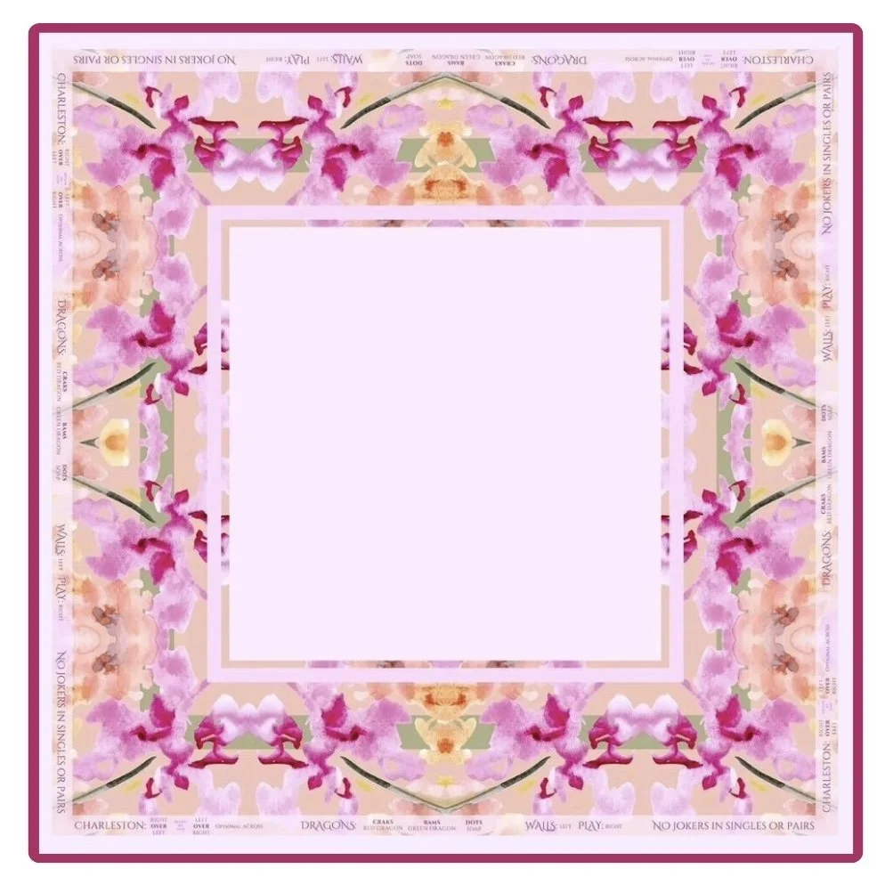 Pink Orchids Mahjong Mat