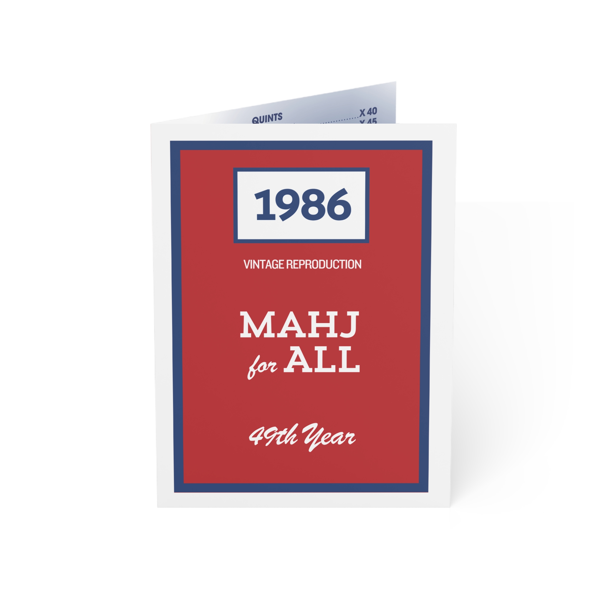 Vintage Reproduction Mahjong Card