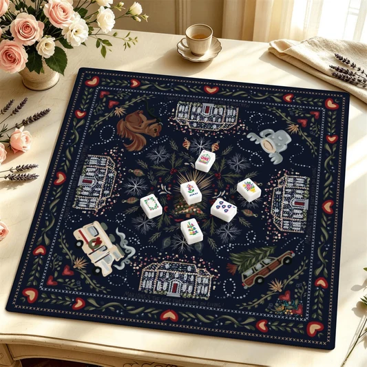 Mahjong Mat SleekSurface (Made in USA) Christmas memories and traditions