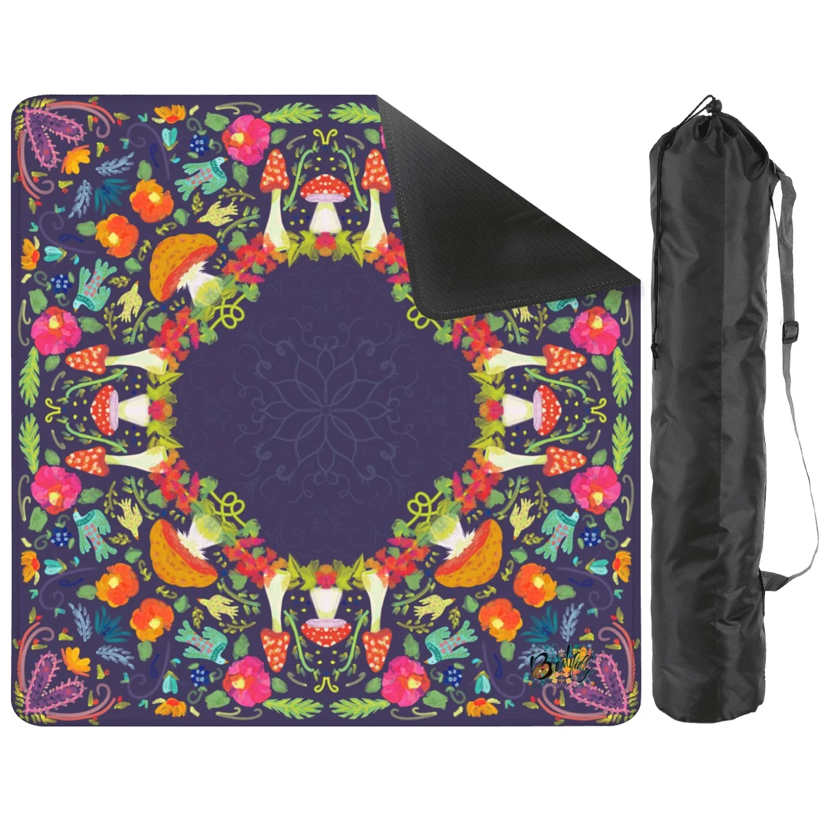 Mahjong Mat (Made in USA) Neon summer nights plum