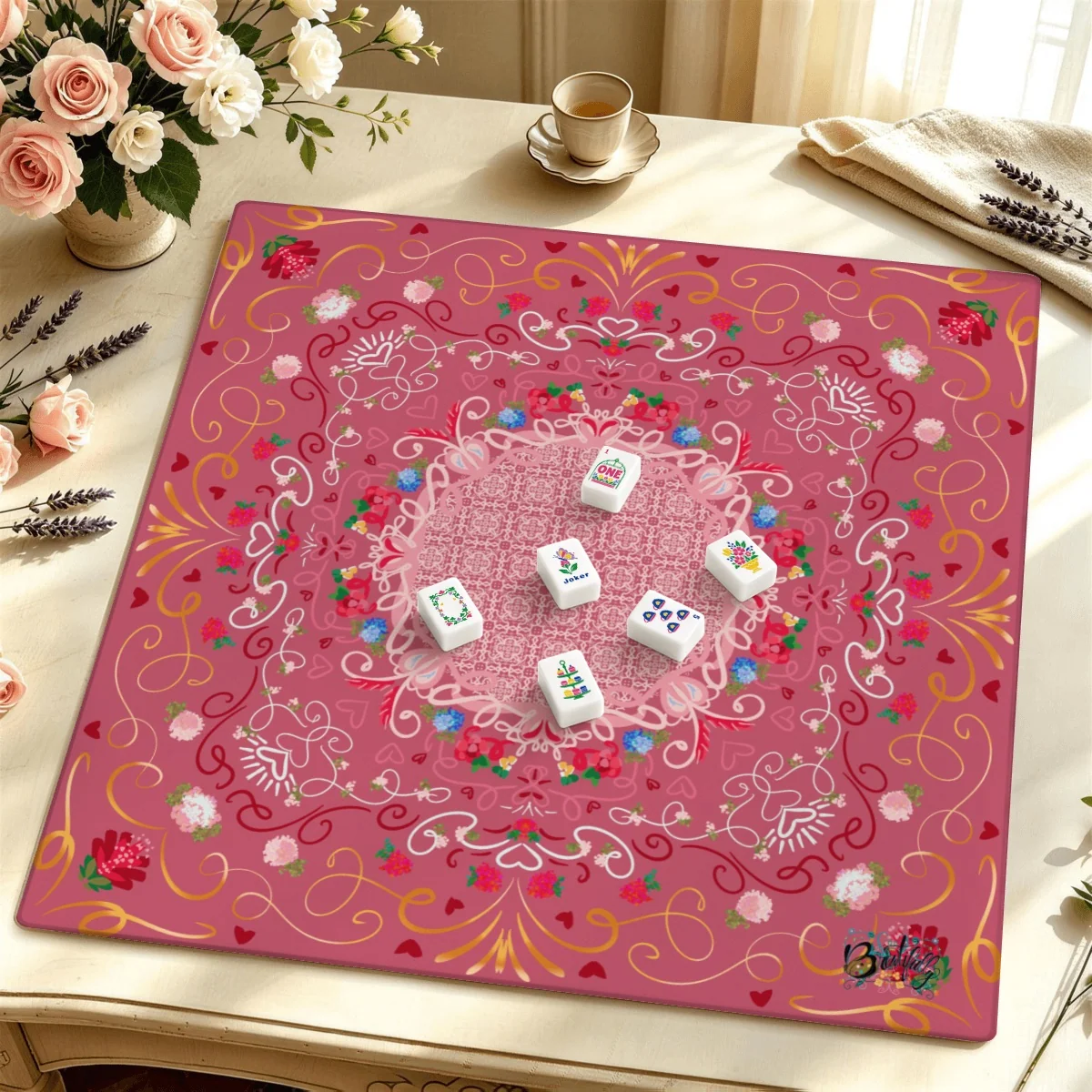 Mahjong Mat SleekSurface (Made in USA) Sweet Valentine