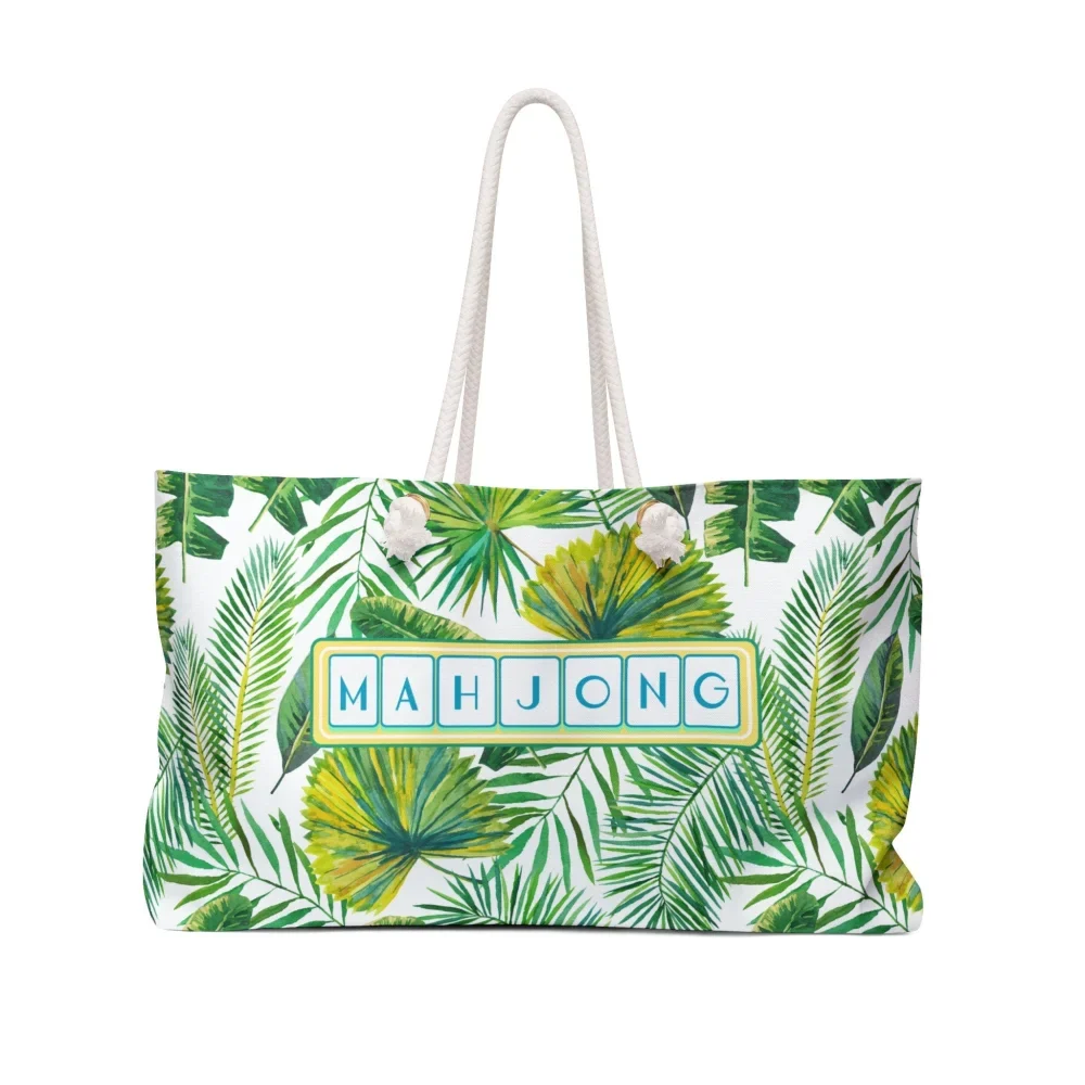 Tropical Palm Mahjong Tote