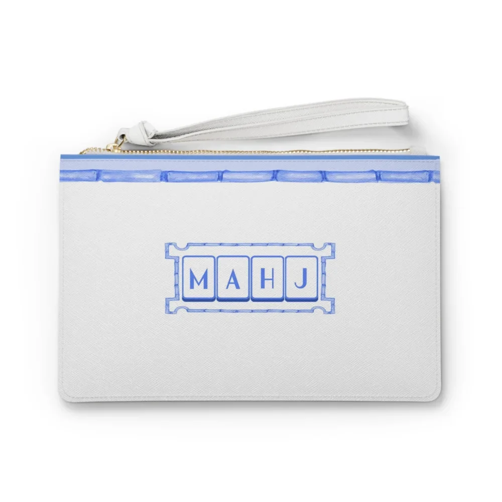 Blue Chinoiserie Mahjong League Card Pouch