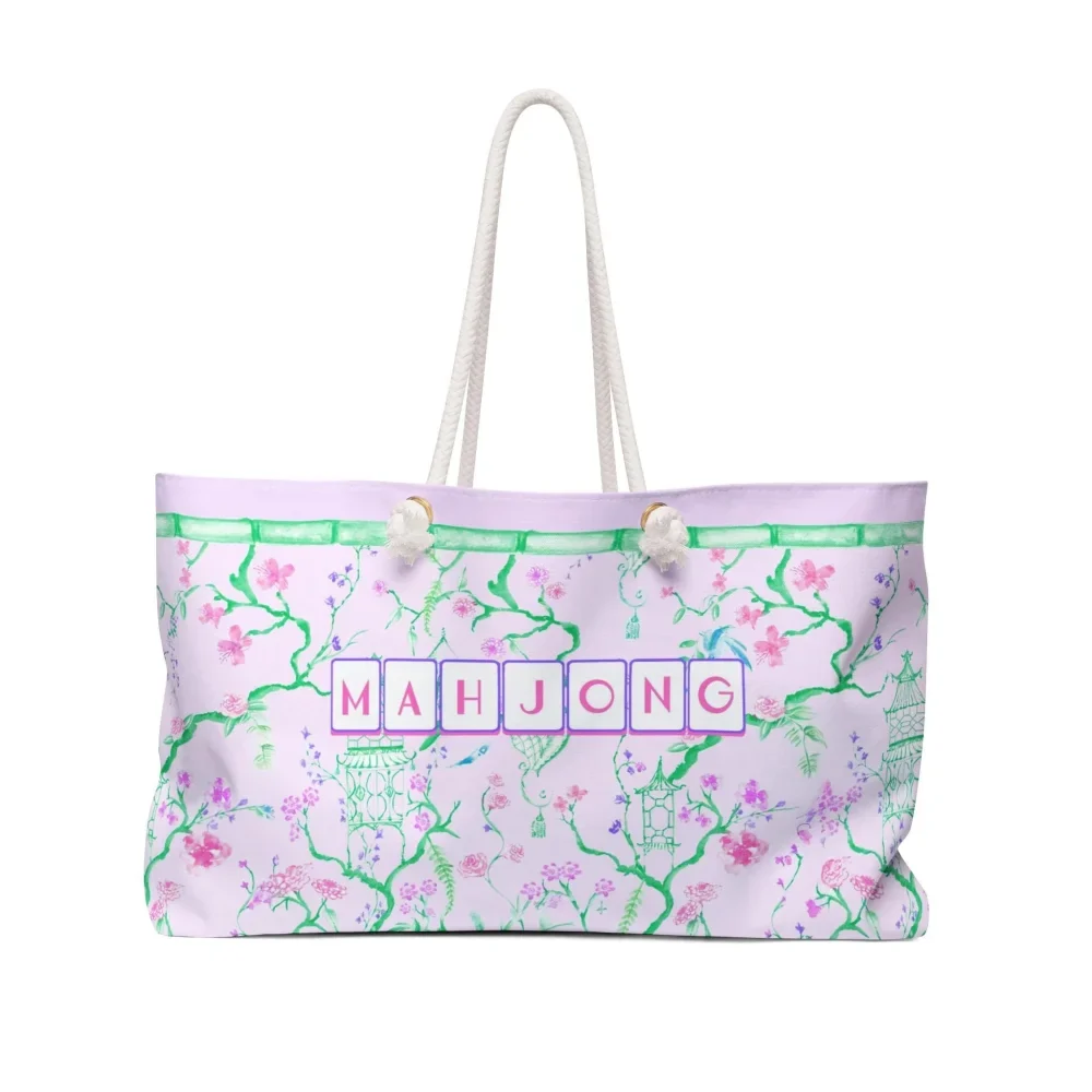 Pastel Chinoiserie Mahjong Tote