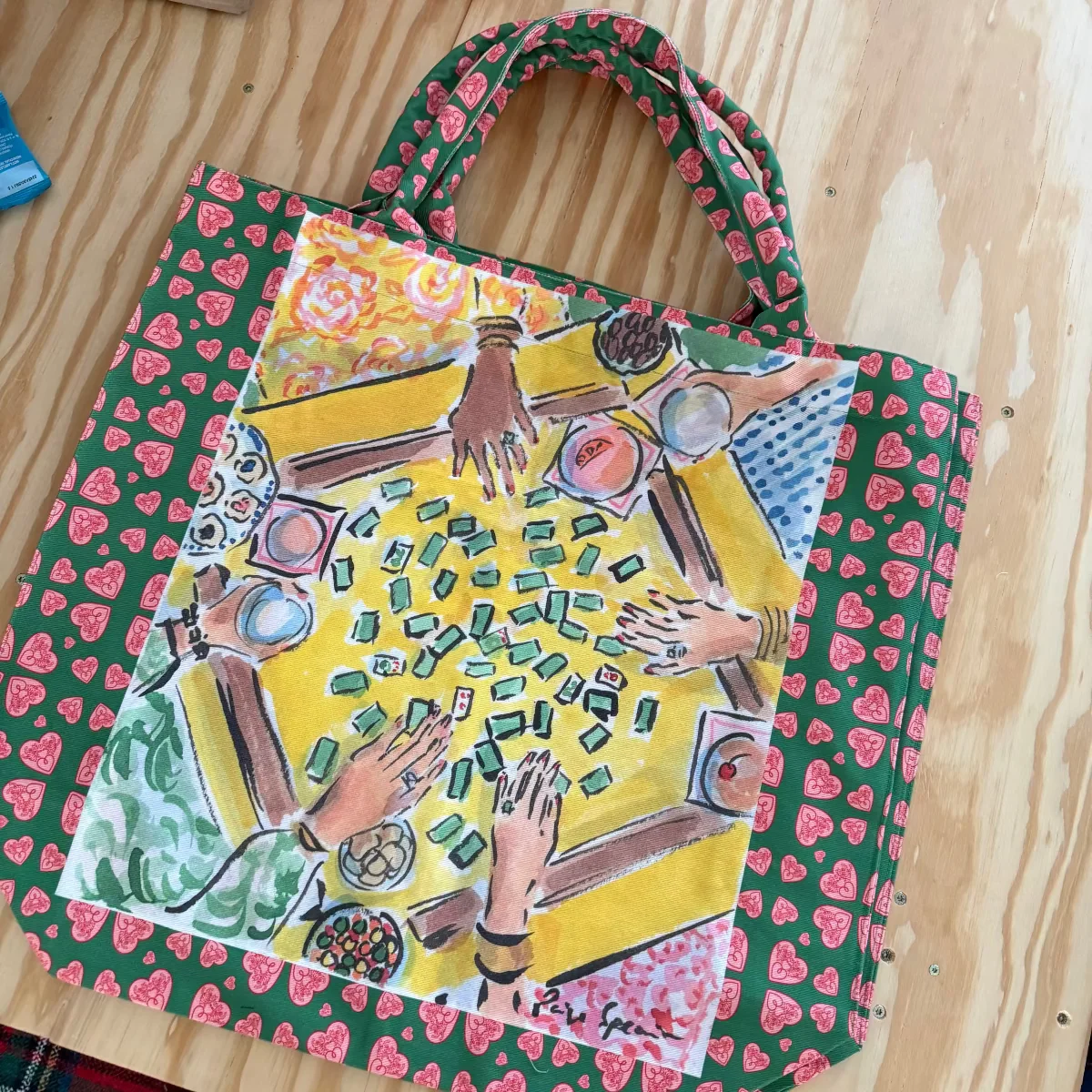 Jumbo Slouchy Denim Tote, Paige Spearin “Mahjong”