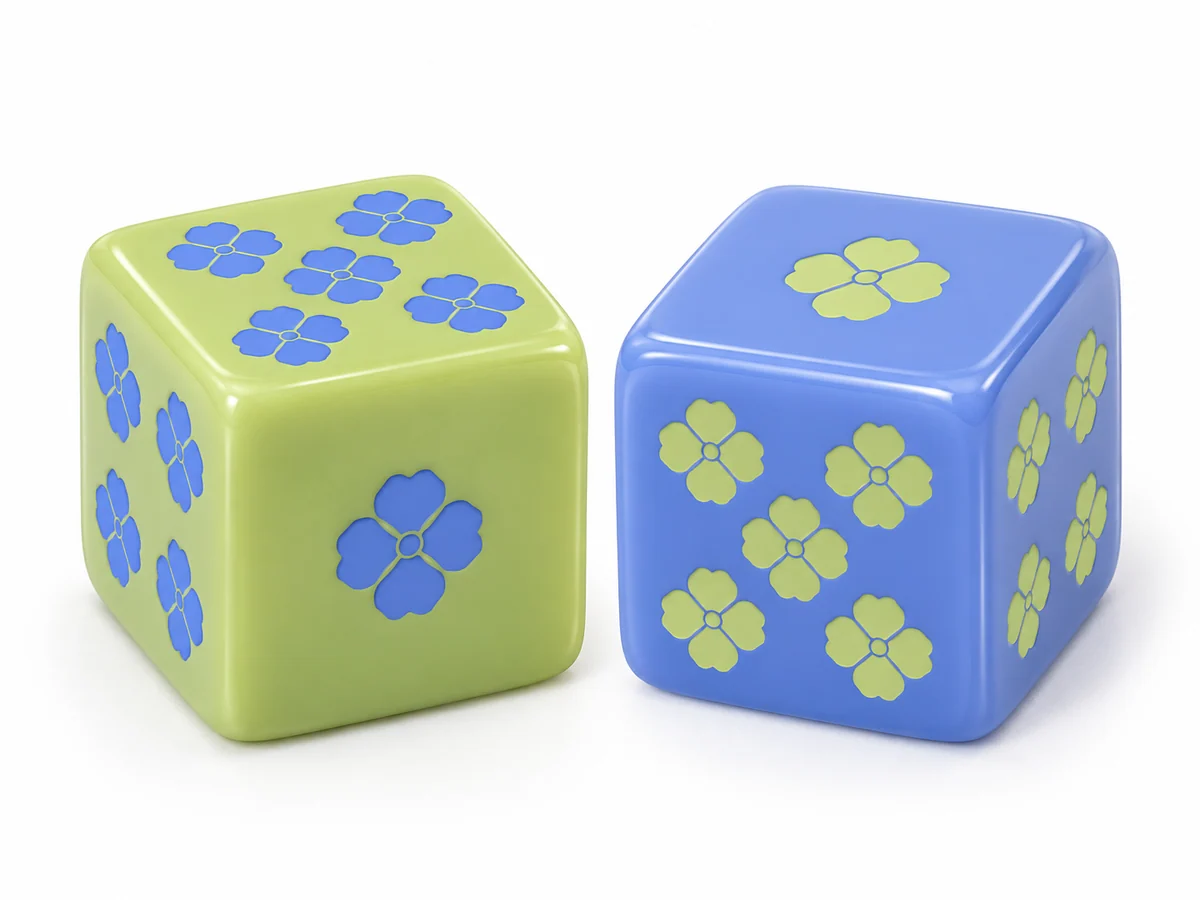 Lucky Blooms Dice & Pouch Set