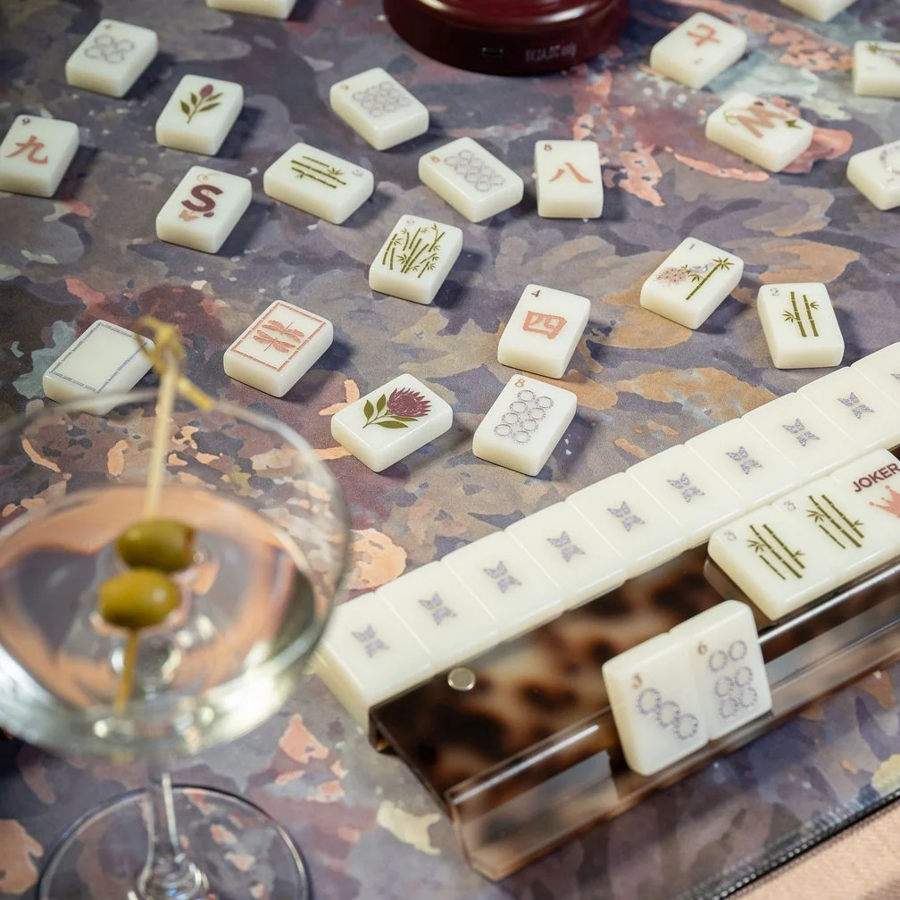 Brownstone Bloom Mahjong Tile Set