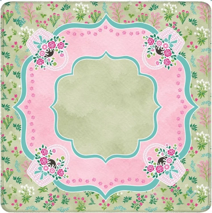 Paws in the Garden Mahjong Mat