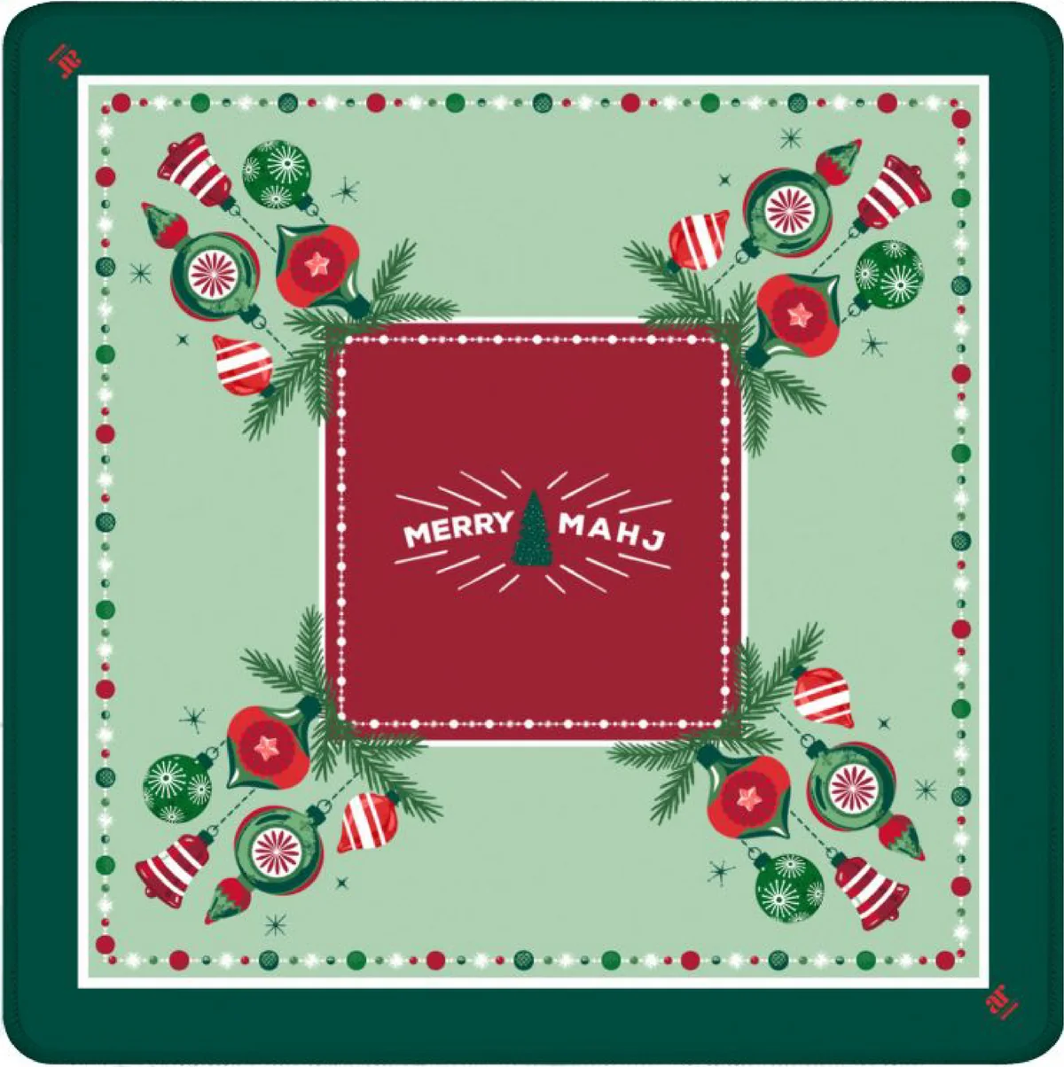 Classic Very Merry Mahj Mahjong Mat