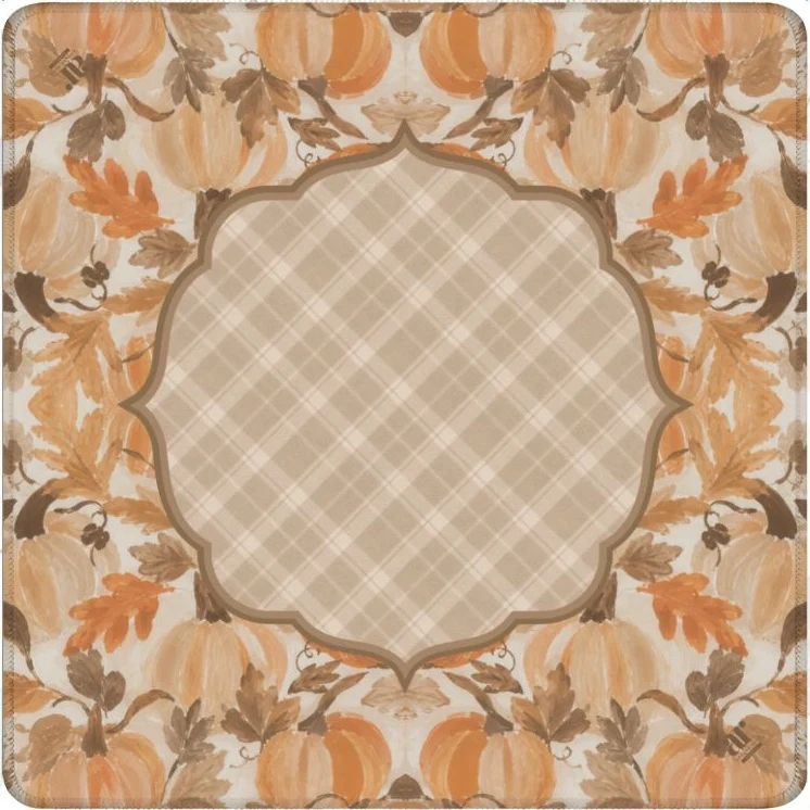 Pumpkin Plaid Mahjong Mat