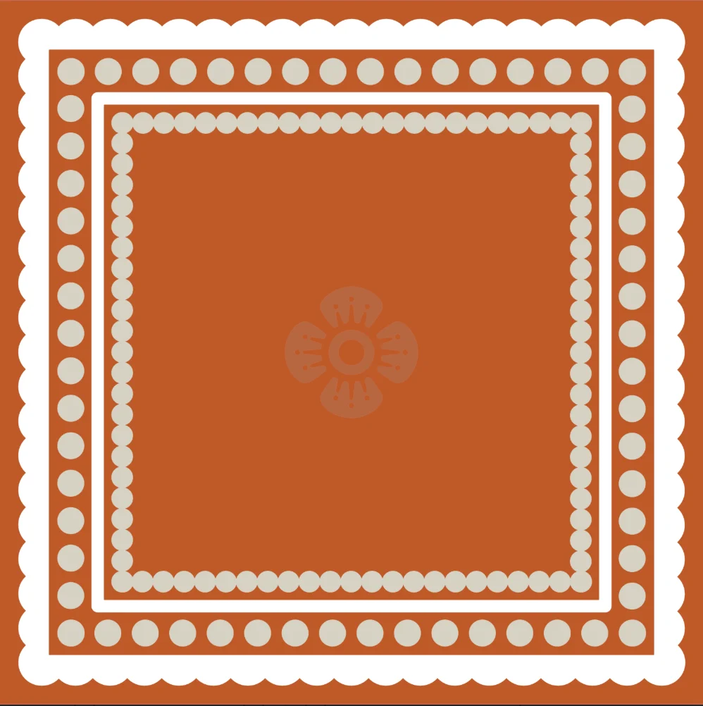 Collegiate Mat- Burnt Orange & White