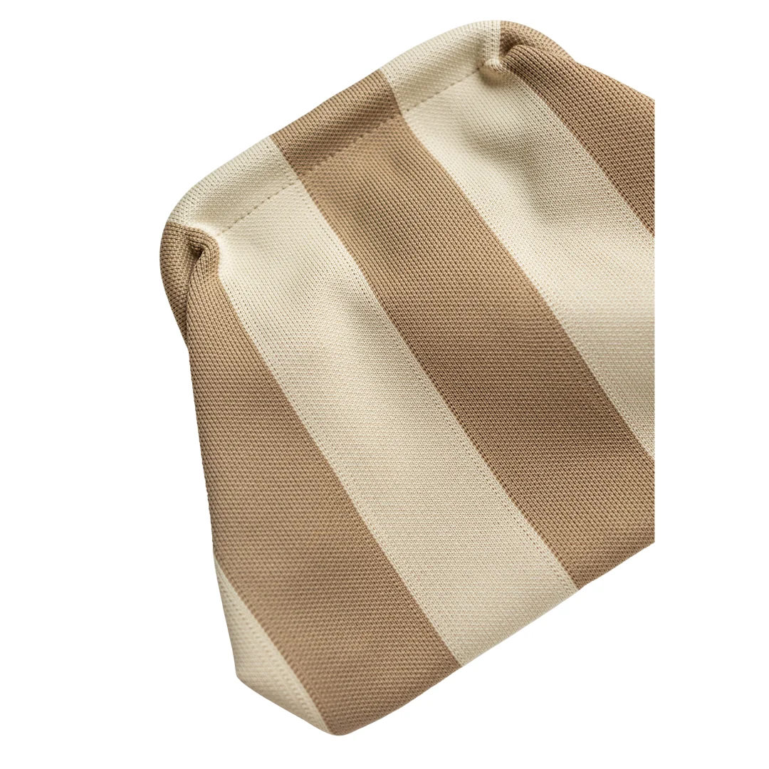 Striped Tile Bag- Khaki and Tan