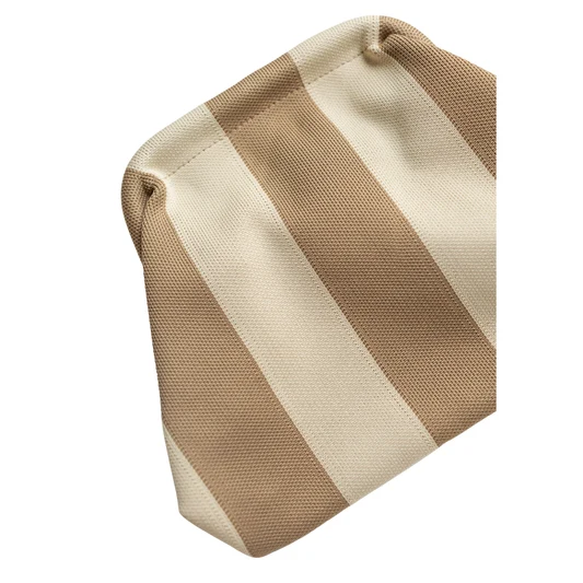 Striped Tile Bag- Khaki and Tan