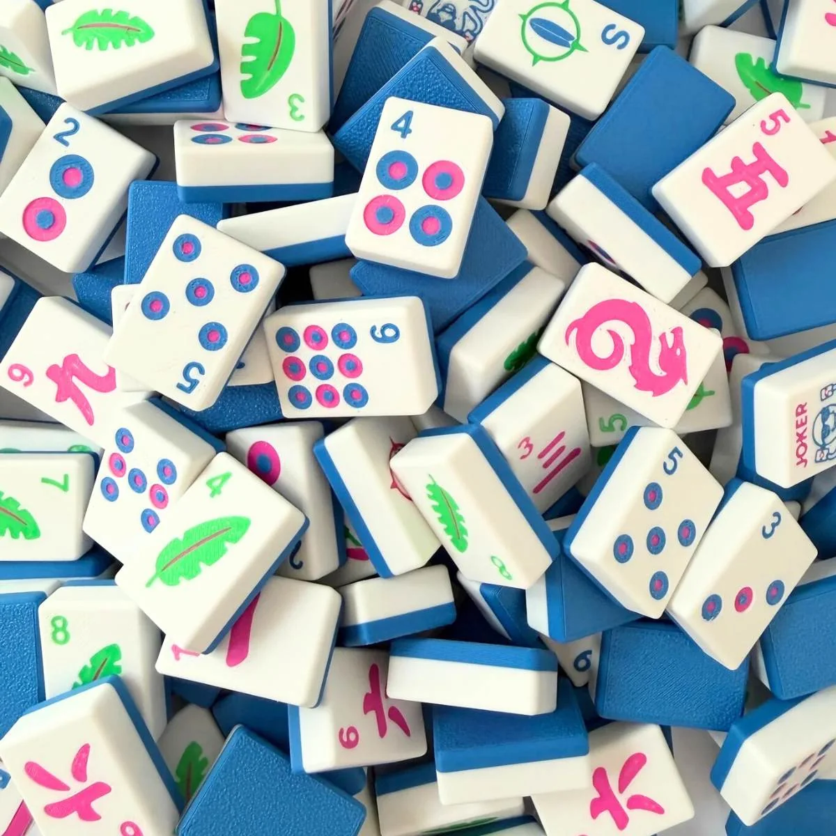 Mahjong Tiles I Tropical Edition I Aqua — Floating Tiles for Pool Play