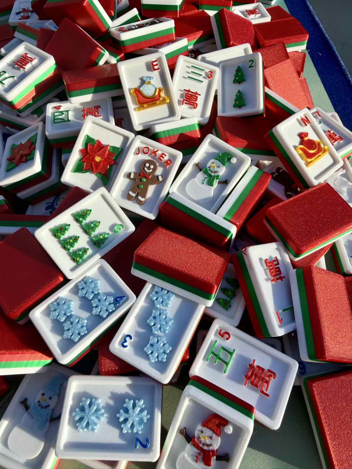 Christmas Mahjong Tiles