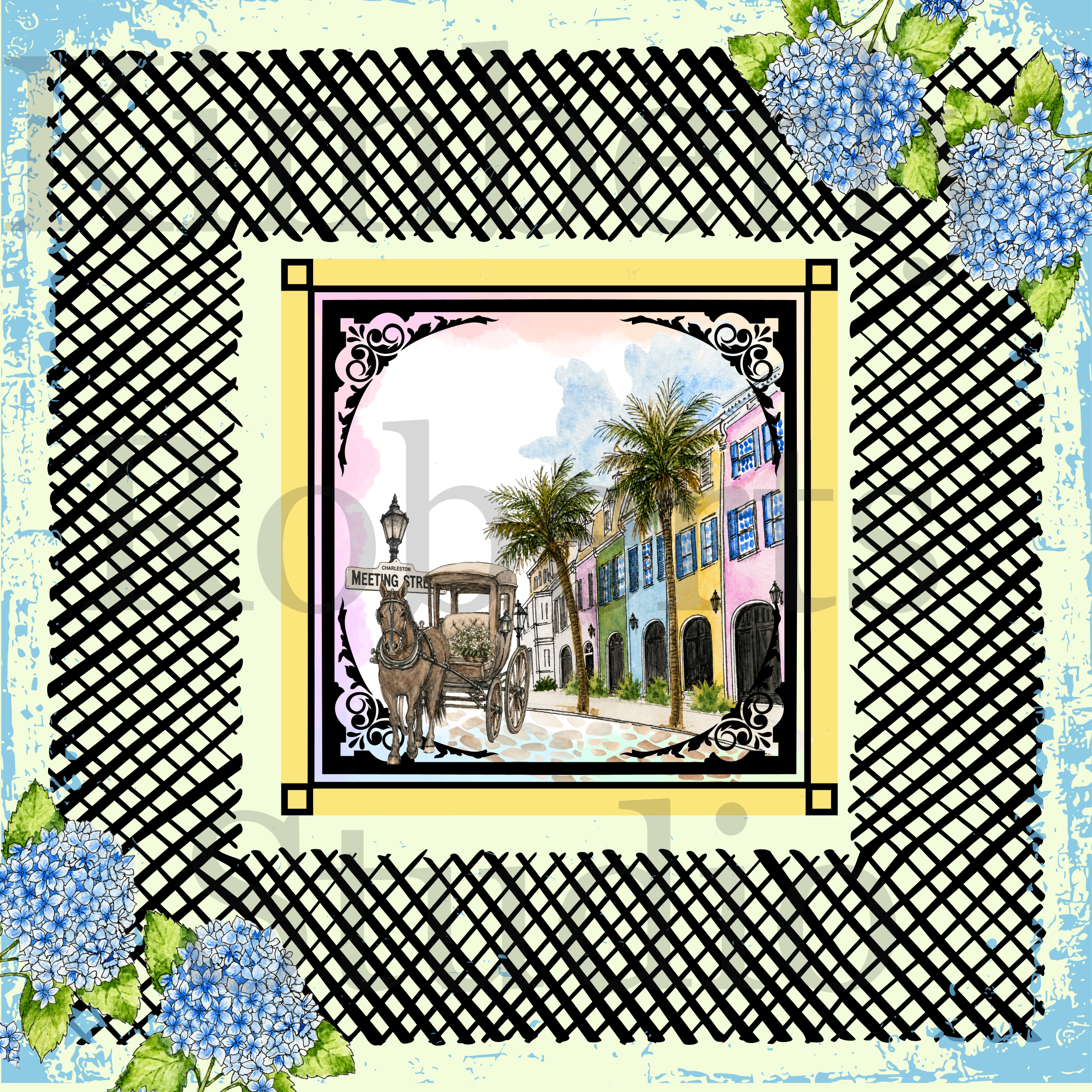 Charleston Charm Mahjong Mahjong Mat