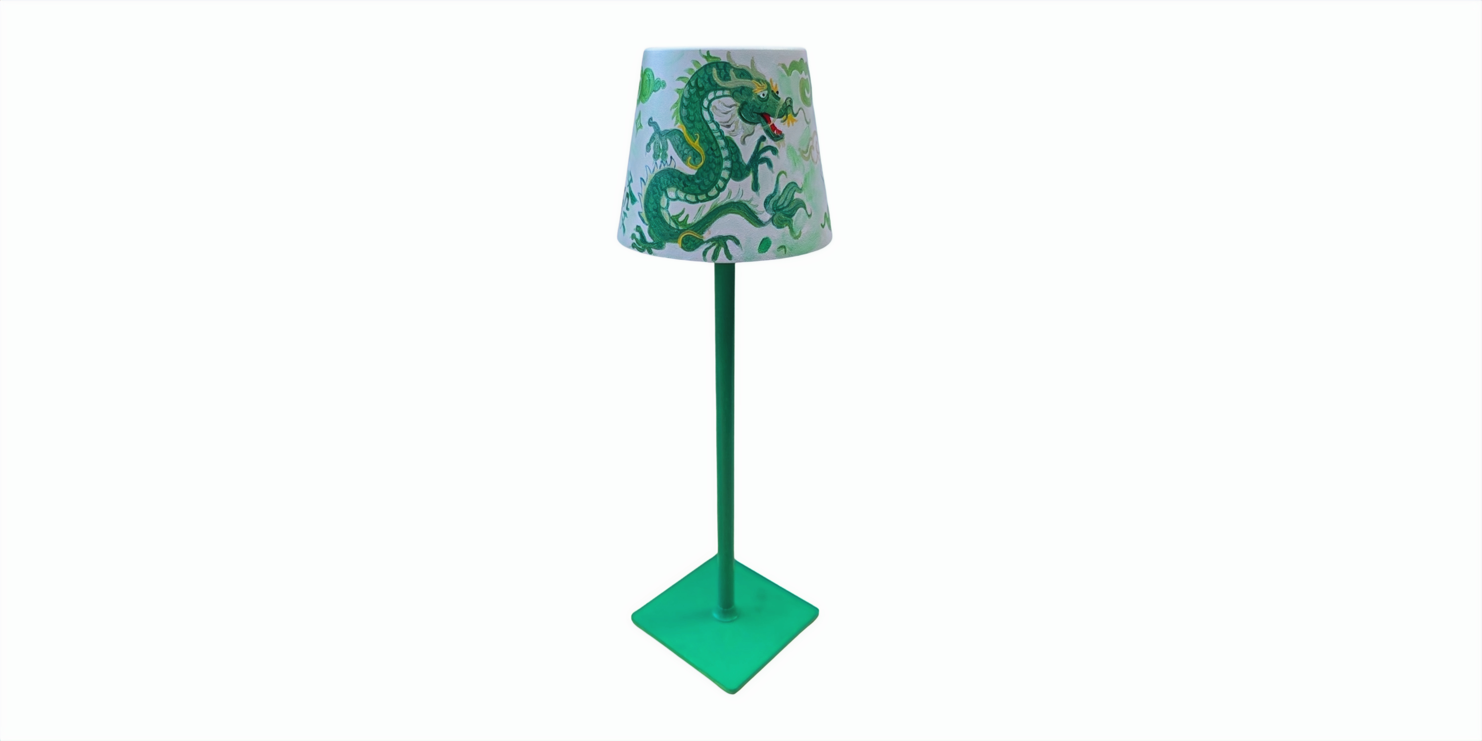 Dragon Mahjong Lamp HAND PAINTED