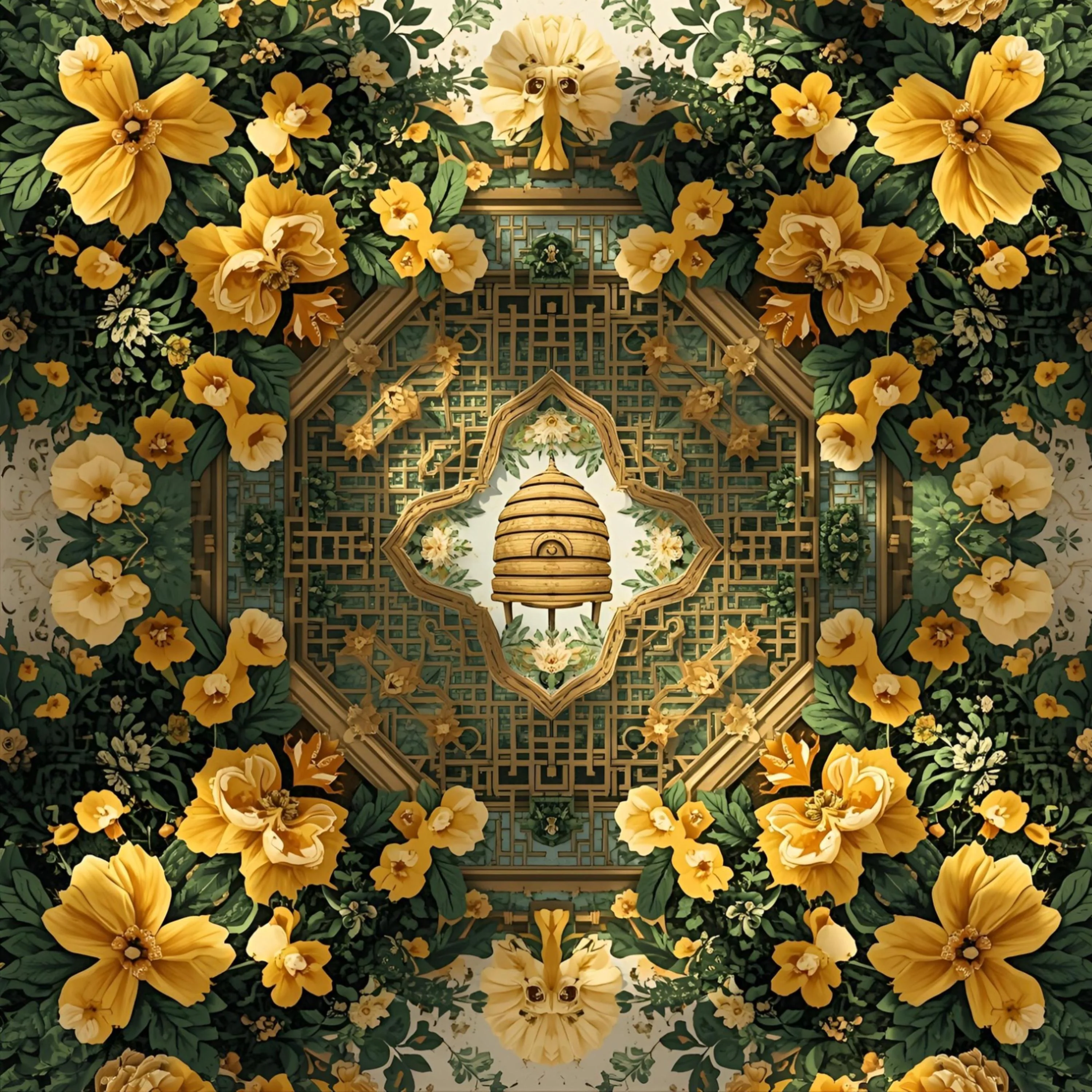 Bee Hive Mahjong Mat IN STOCK