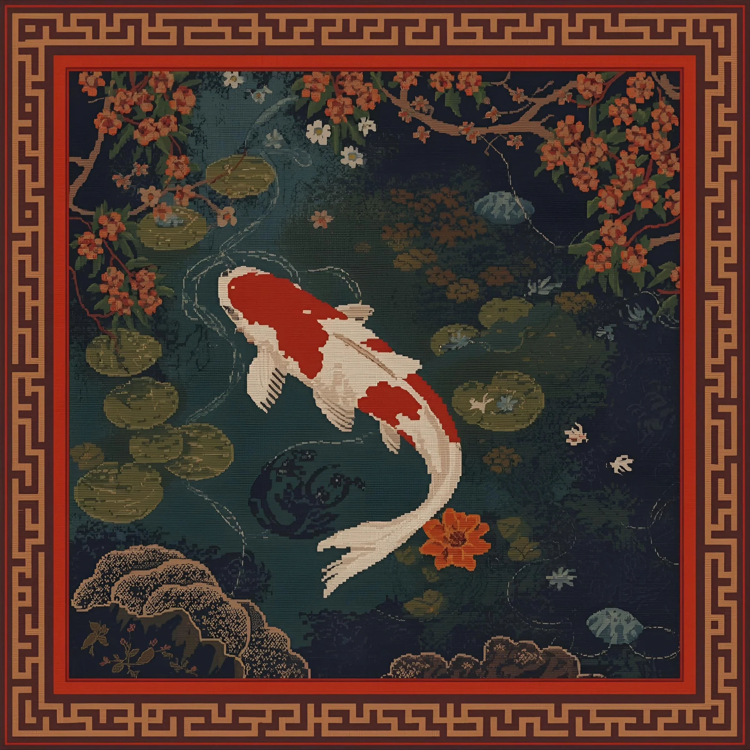 Needlepoint Koi IN STOCK
