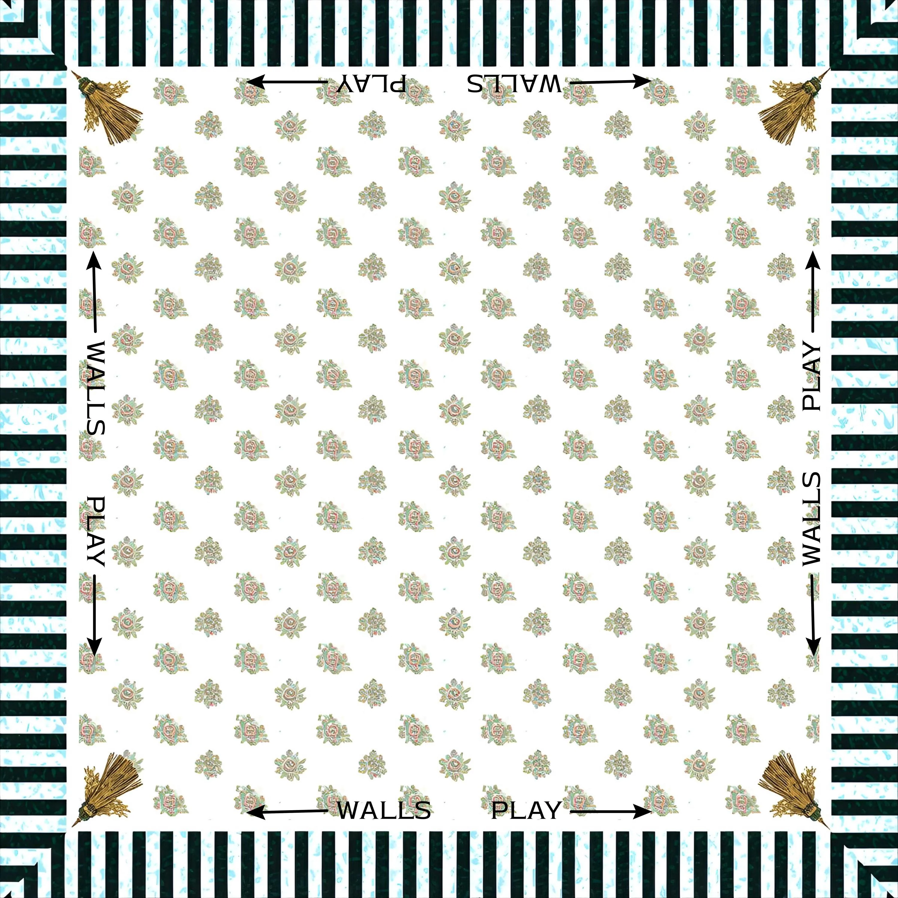 Regency Gold Tassel Mahjong Mat IN STOCK