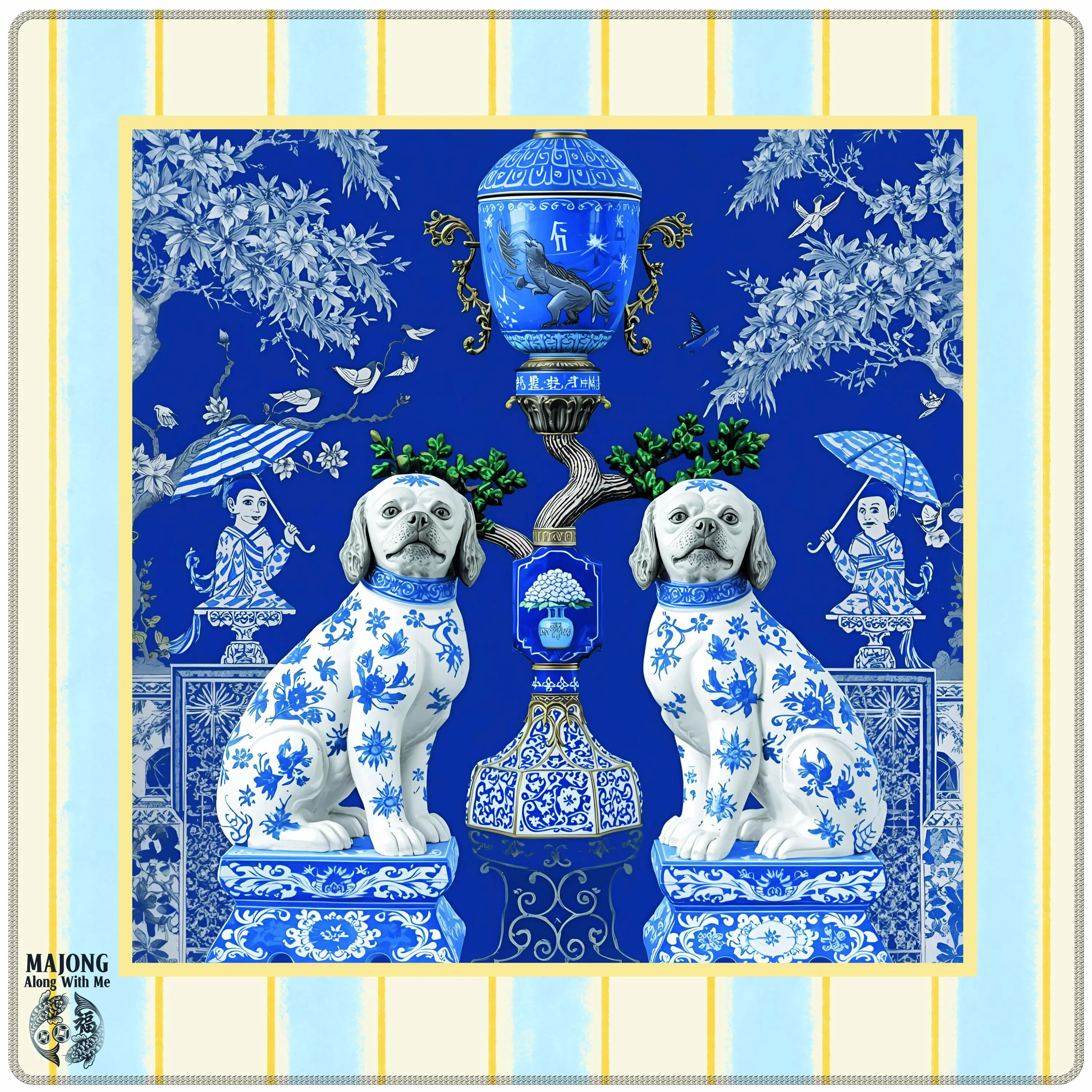 Staffordshire Chinoiserie Mahjong Mat PREORDER
