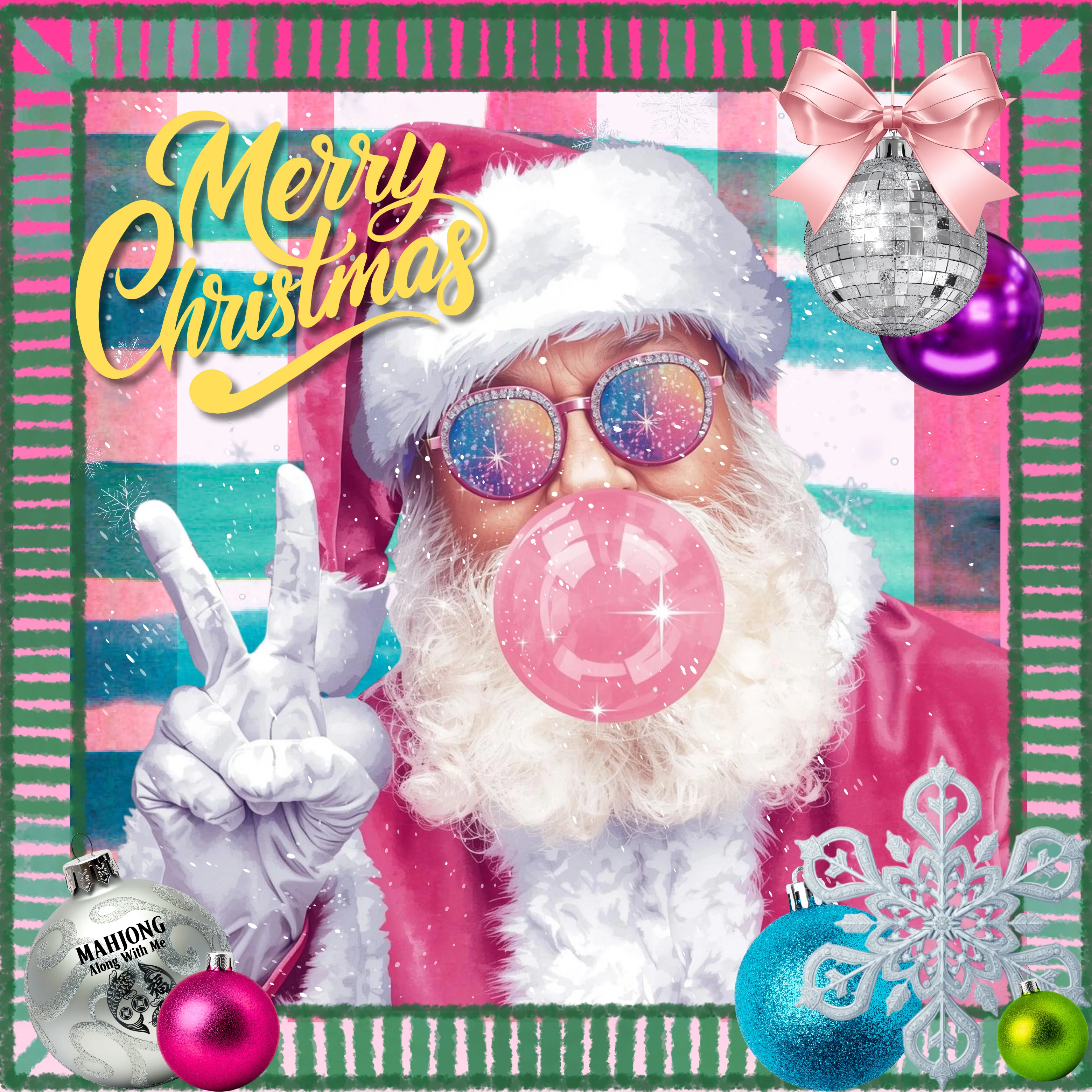 Christmas Bubblegum Santa IN STOCK