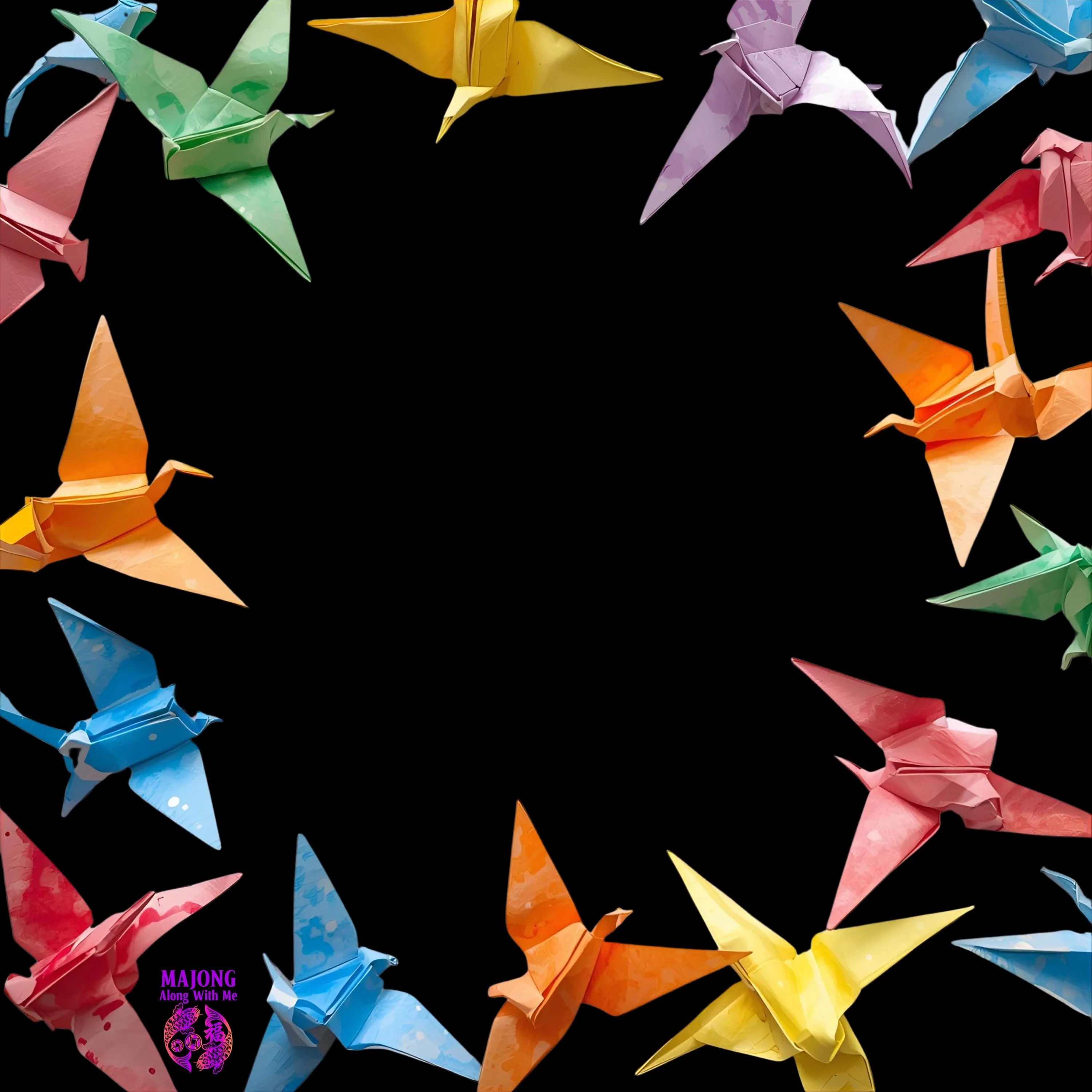 Origami Crane Mahjong Mat IN STOCK