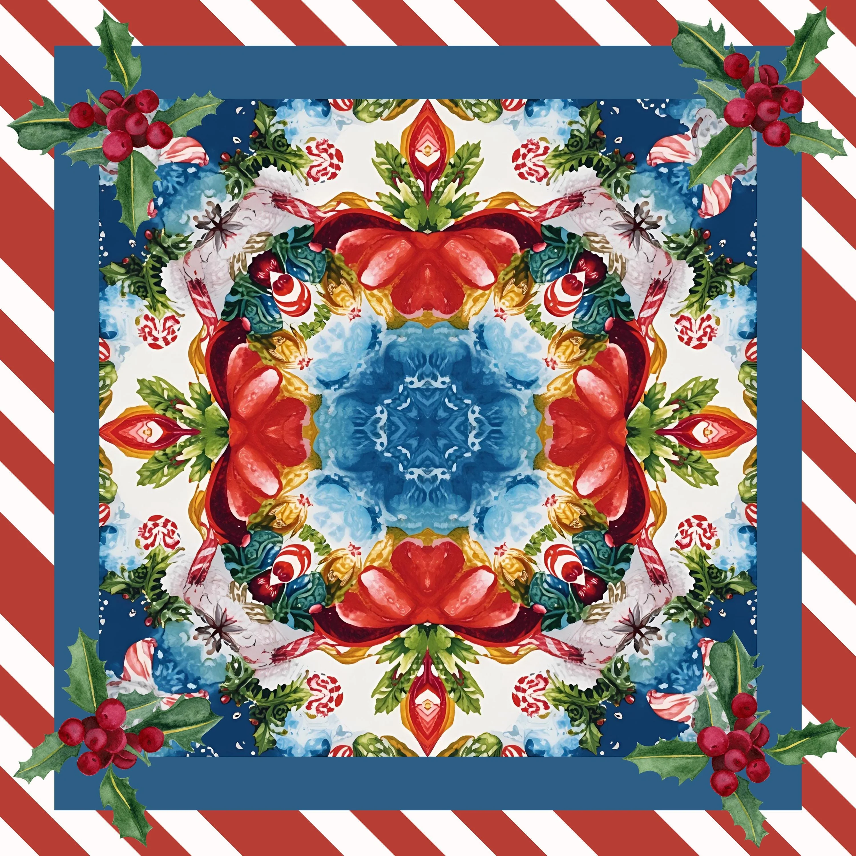 Christmas Kaleidoscope Mahjong Mat IN STOCK